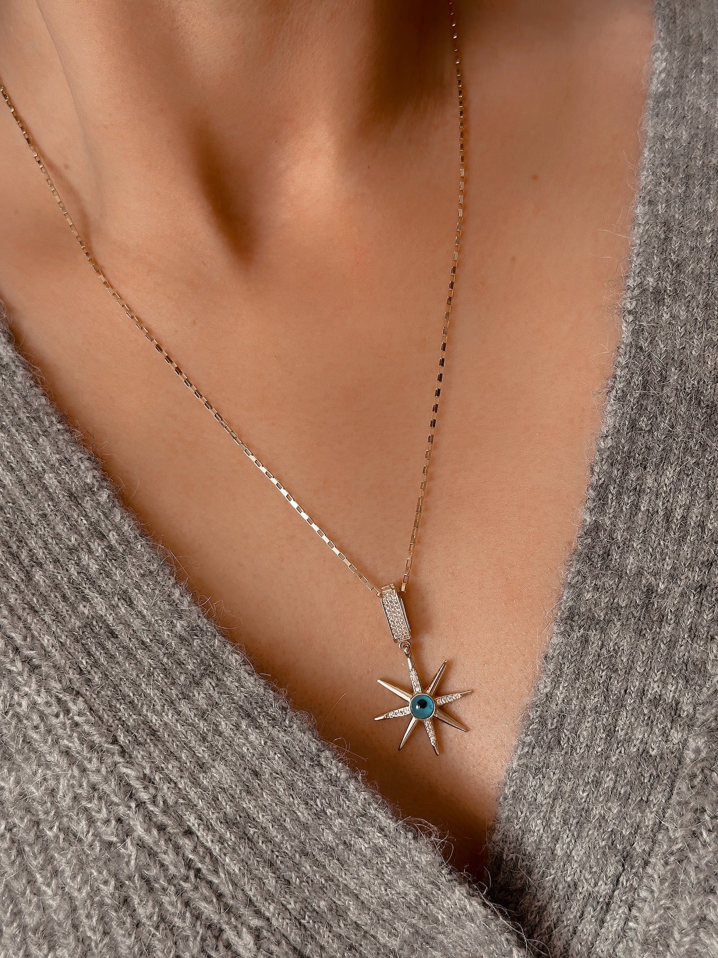 14K Solid Gold Starfish Necklace
