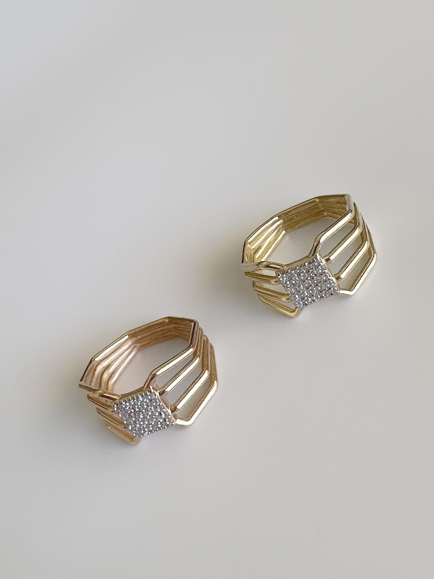 14K Solid Gold Spider Web Ring