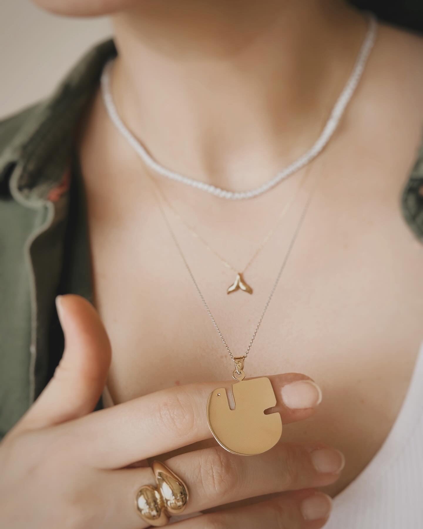 14K Solid Gold Soul Necklace, 14k Solid Gold Sielulintu - Finnish Soul Bird Pendant