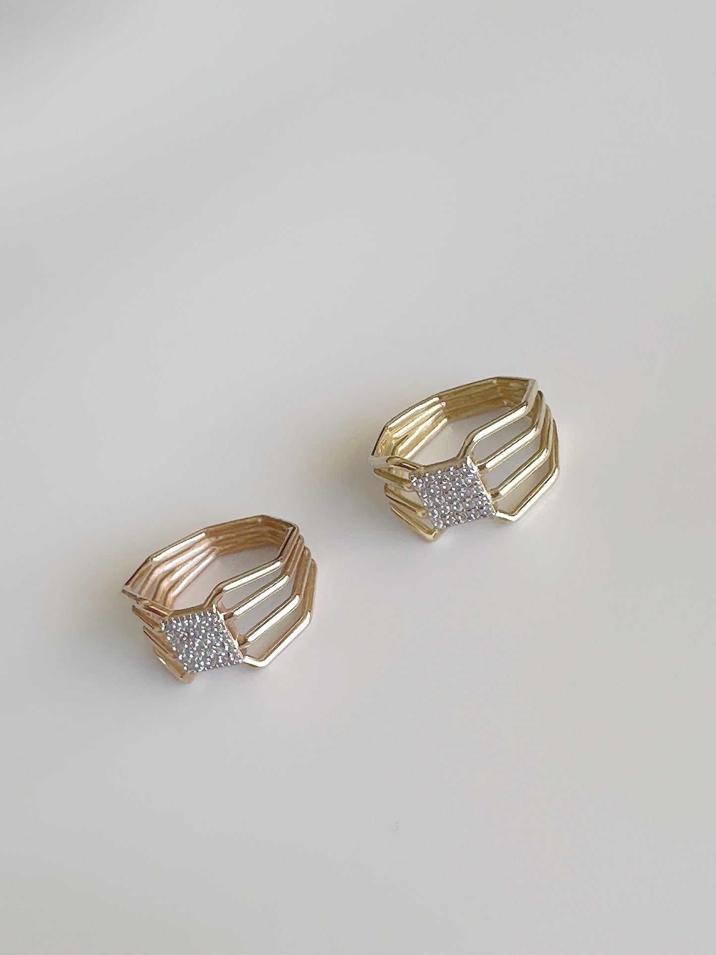 14K Solid Gold Spider Web Ring