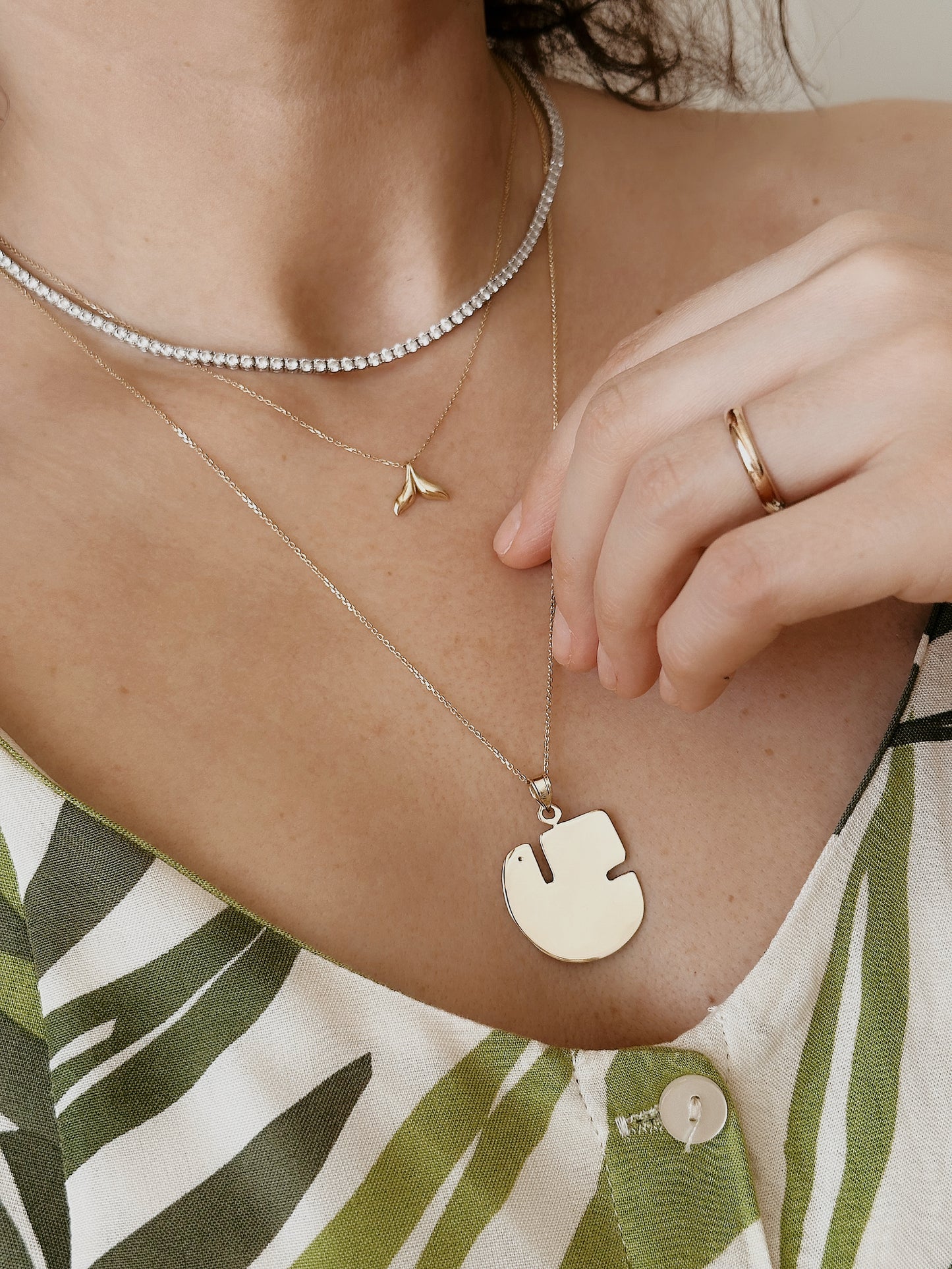 14K Solid Gold Soul Necklace, 14k Solid Gold Sielulintu - Finnish Soul Bird Pendant