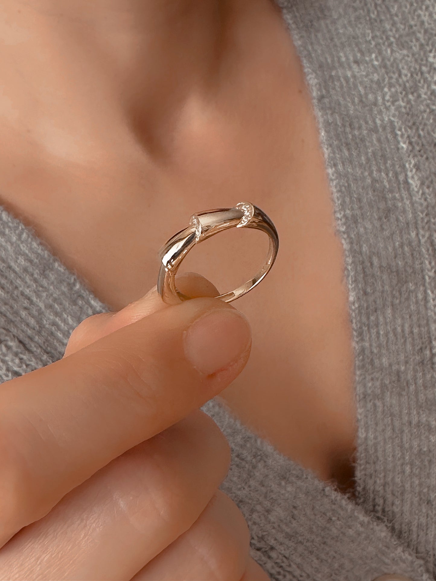 14K Solid Gold Snake Ring