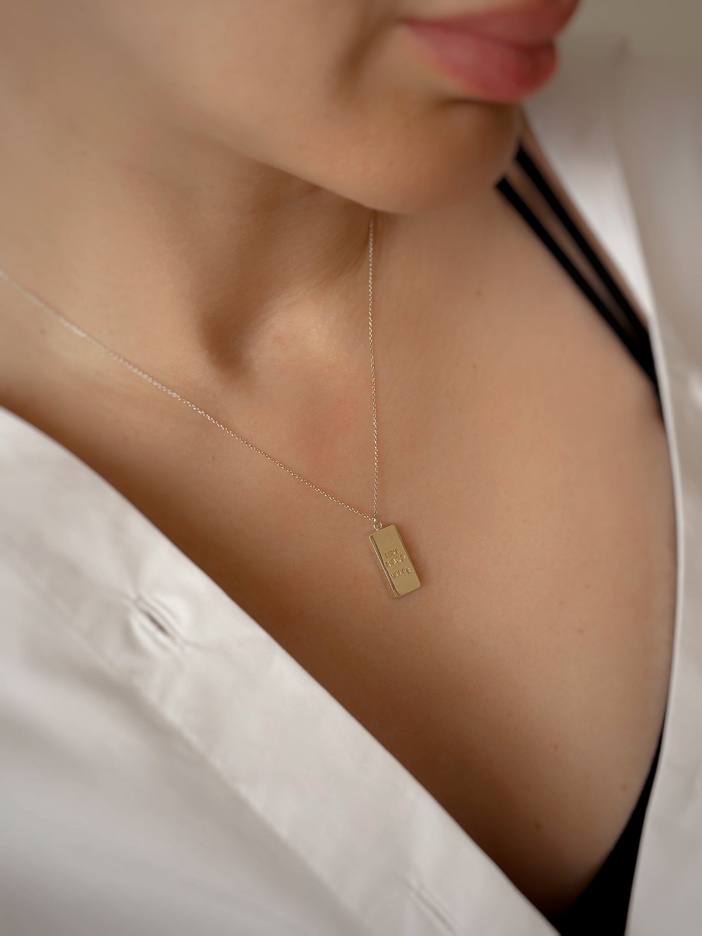 Solid Gold Lariat Necklace Goddess Medallion