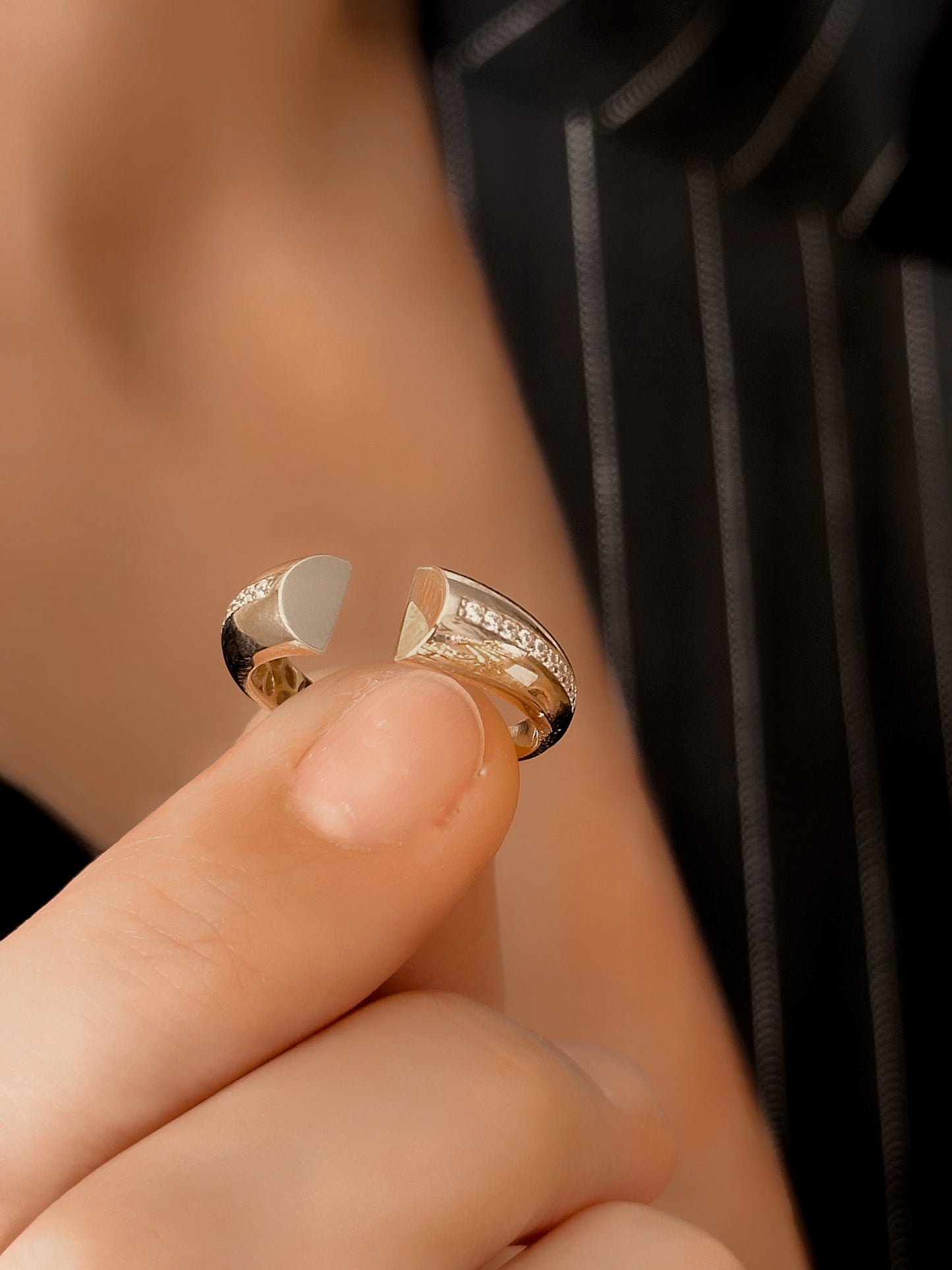 14K Gold Dome Open Ring