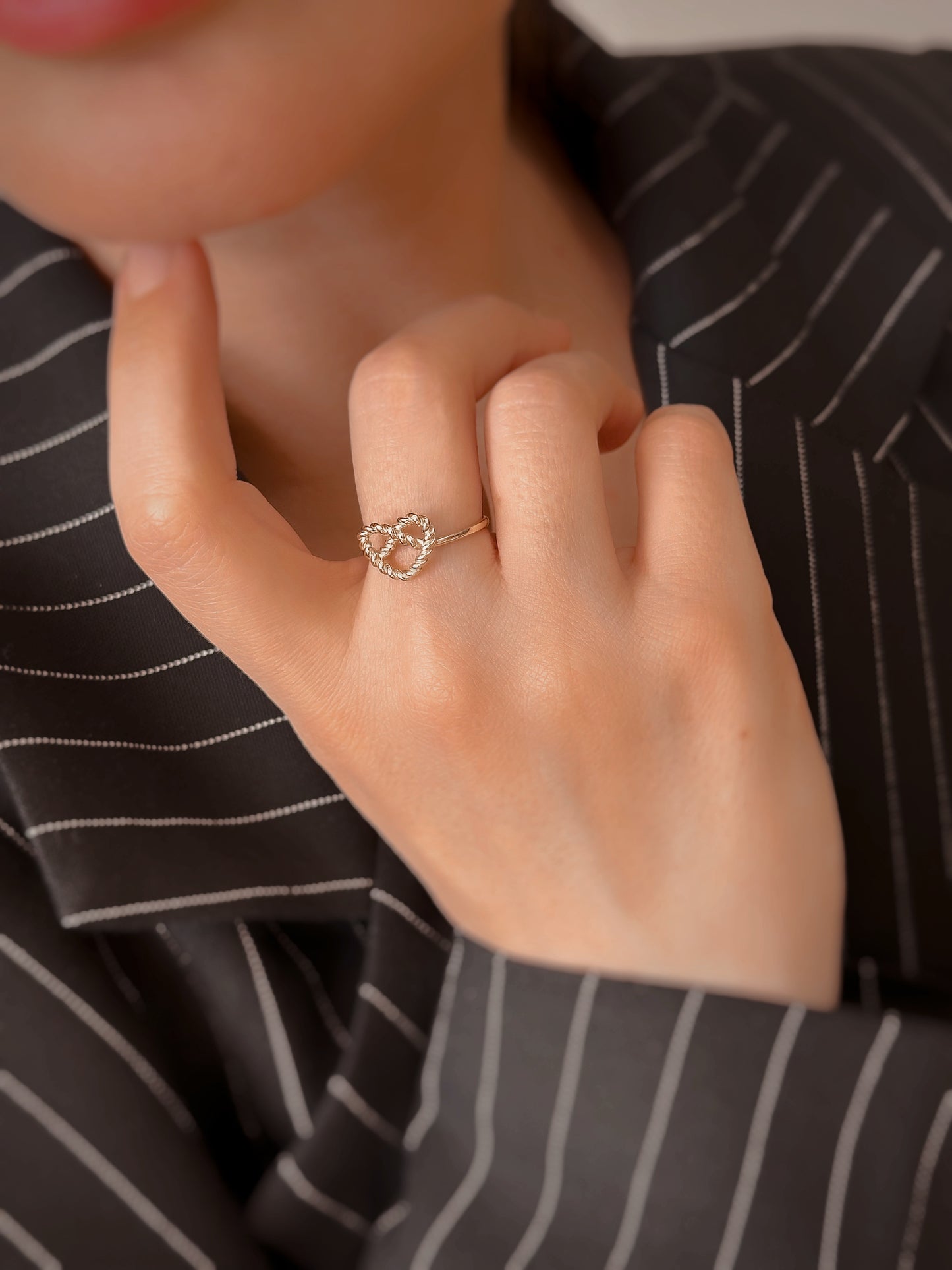 14K Solid Gold Gold Love Knot Ring