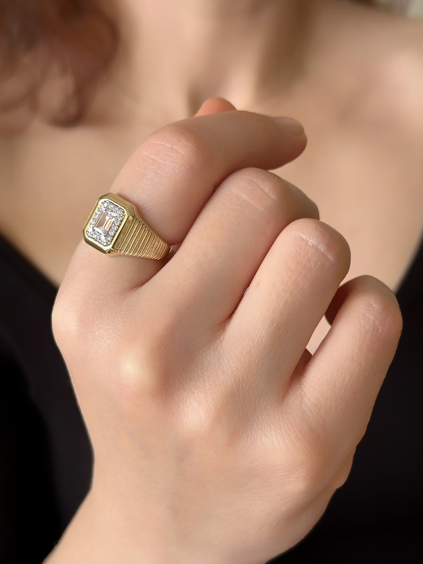 14K Vintage Patterned Ring