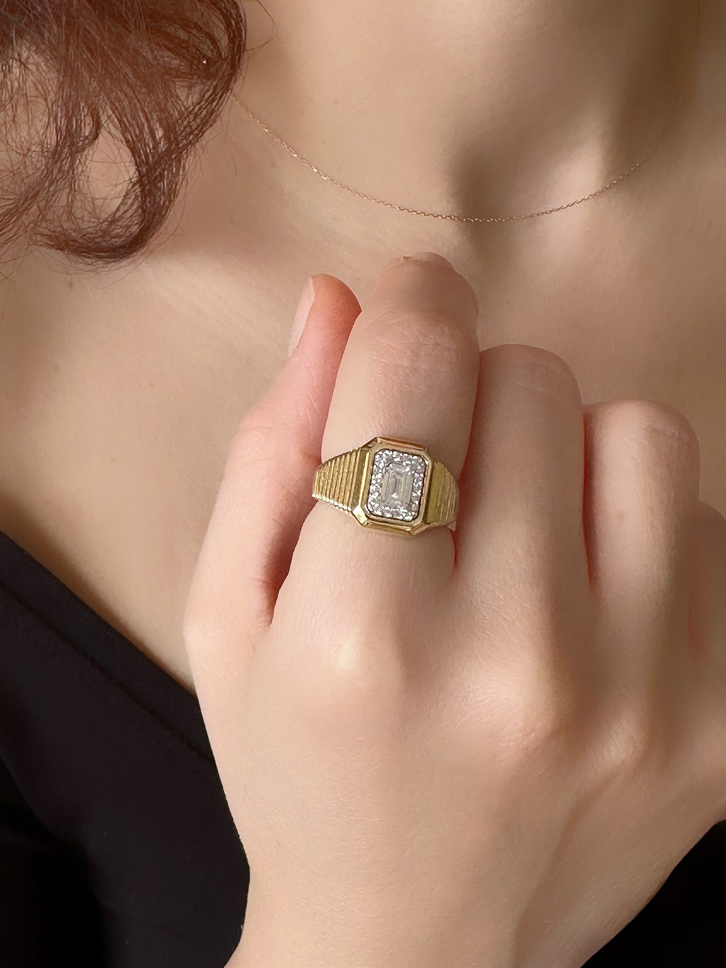 14K Vintage Patterned Ring