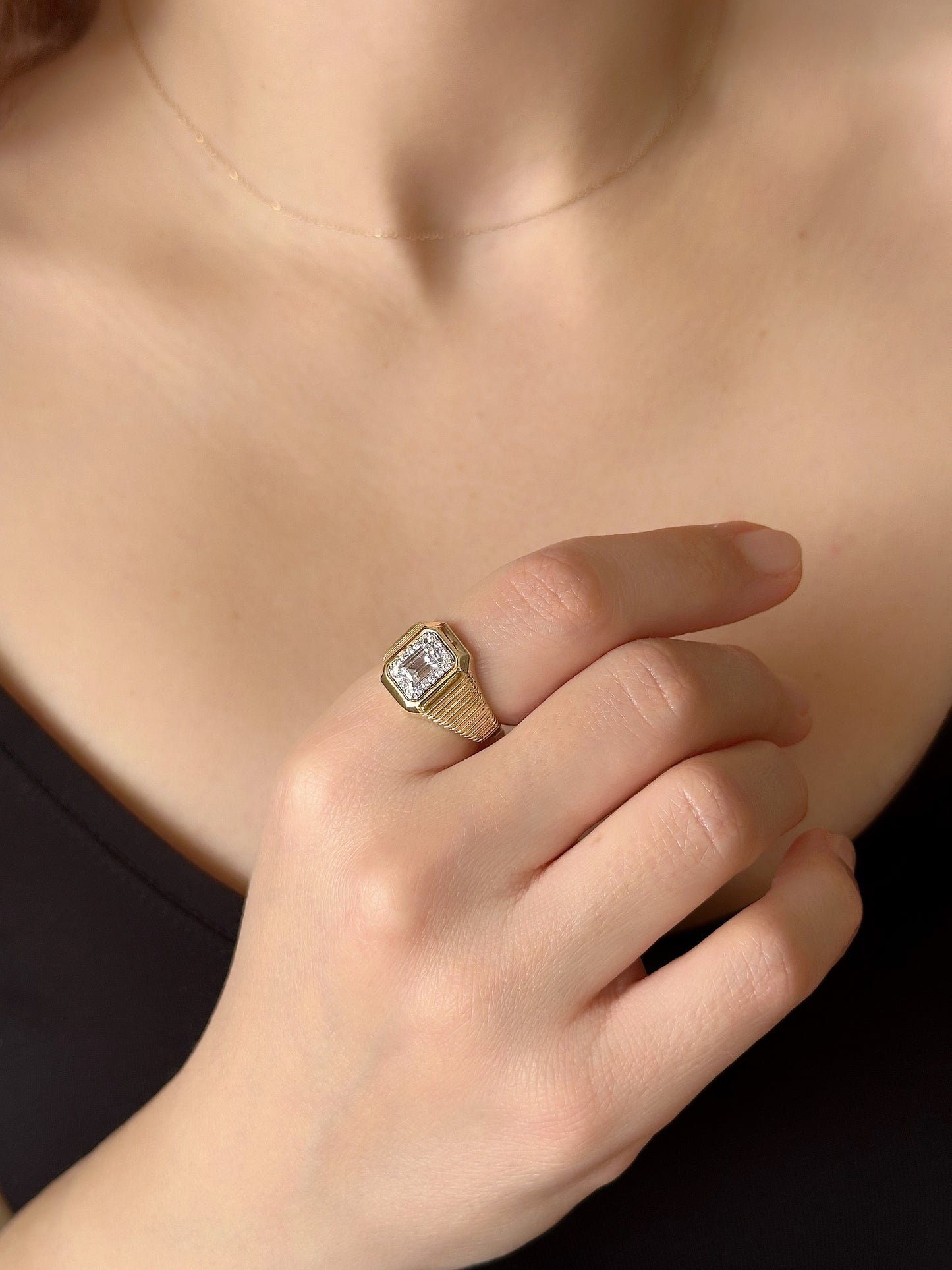 14K Vintage Patterned Ring