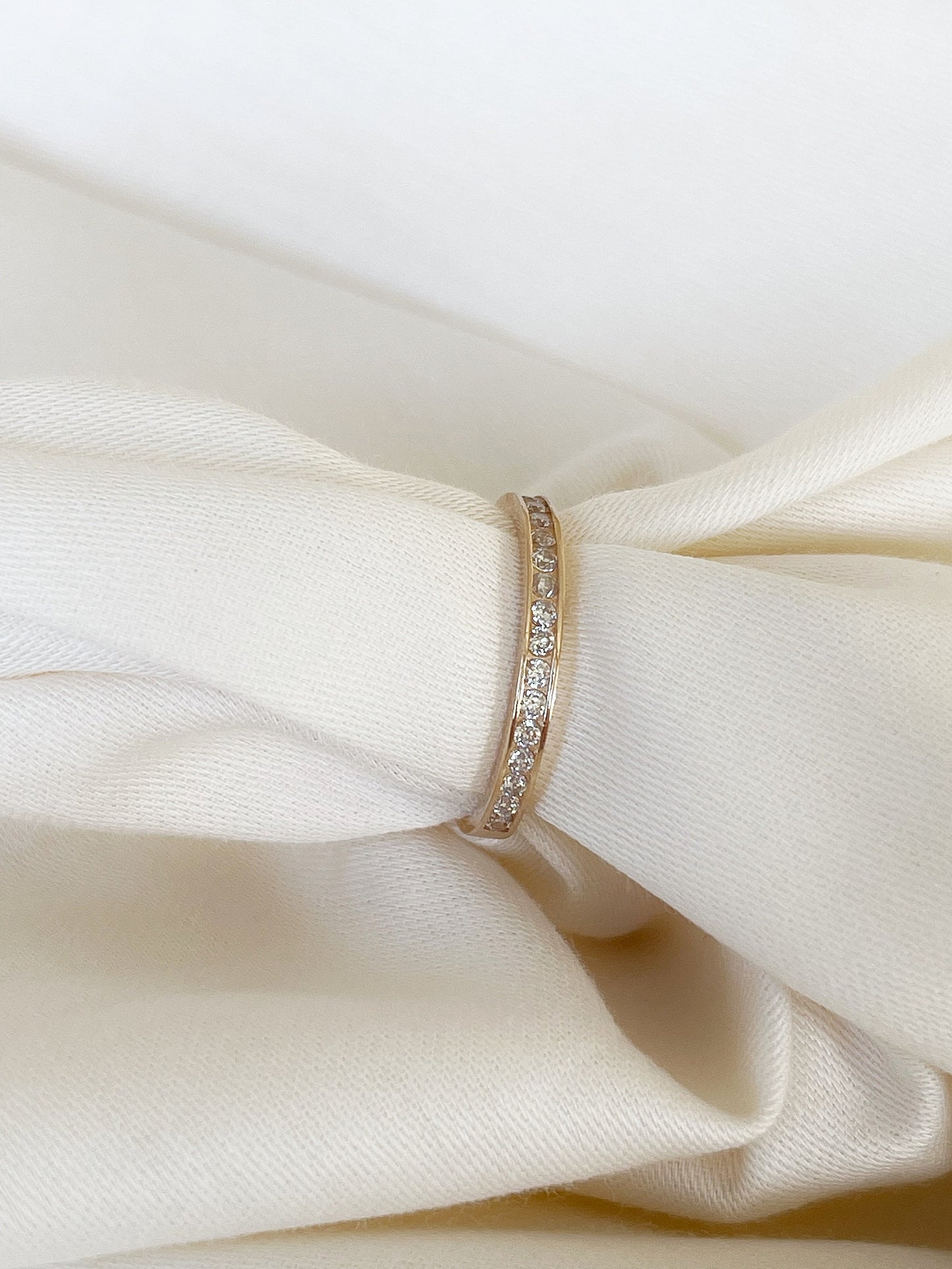 14k Solid Gold Diamond Band Wedding