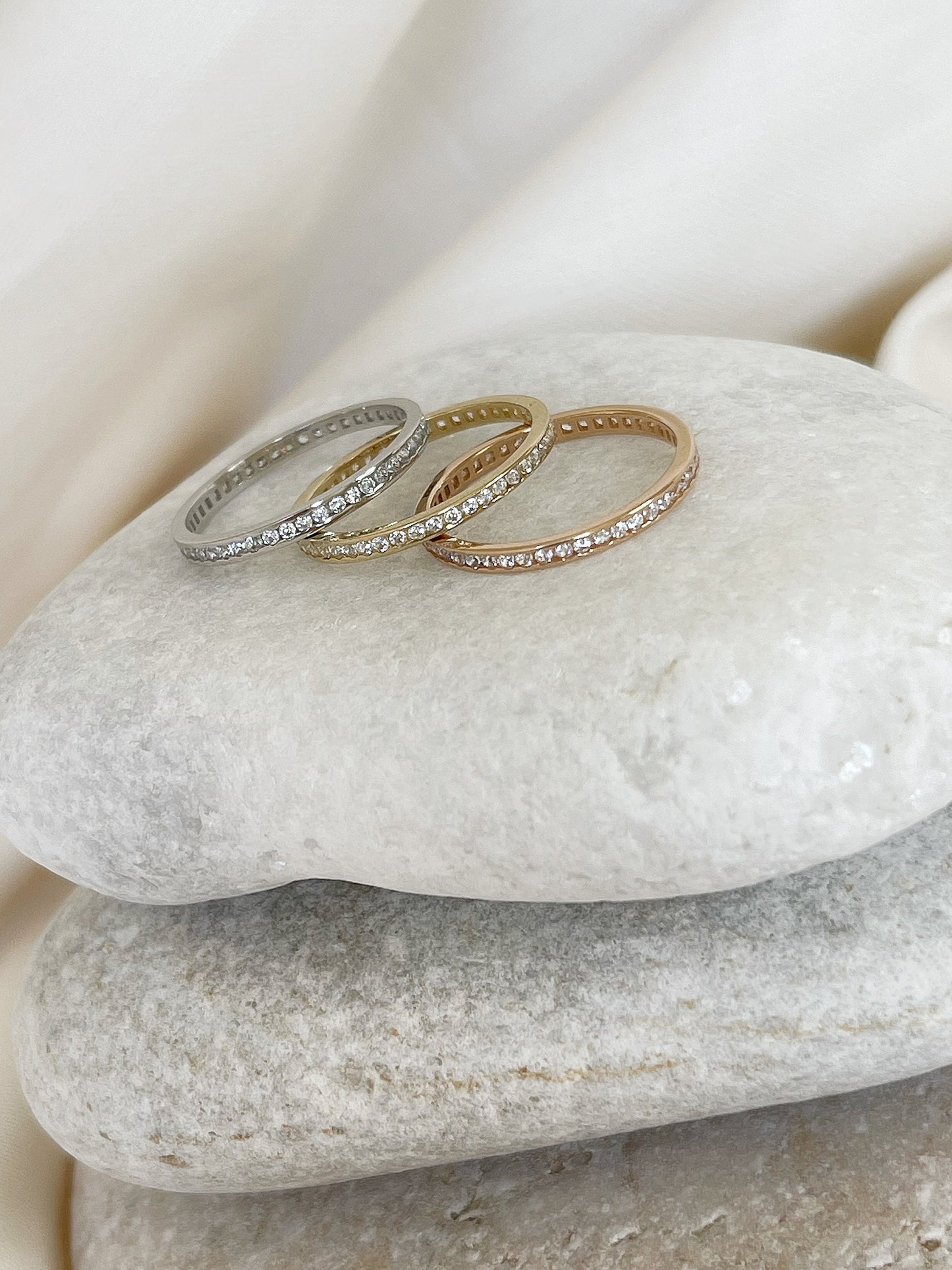 14k Solid Gold Diamond Band Wedding