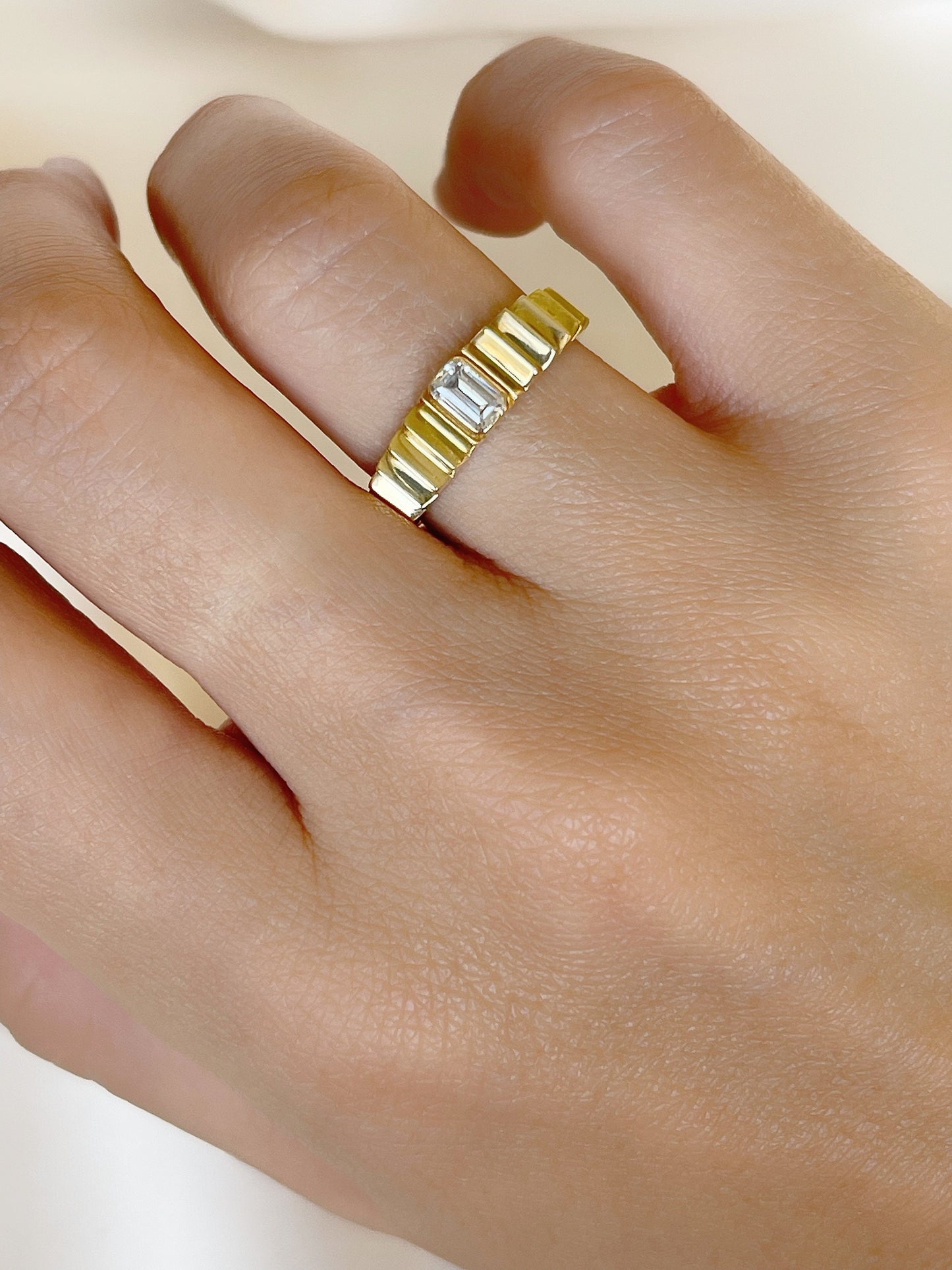 14K Vintage Patterned 14K Solid Gold Ring