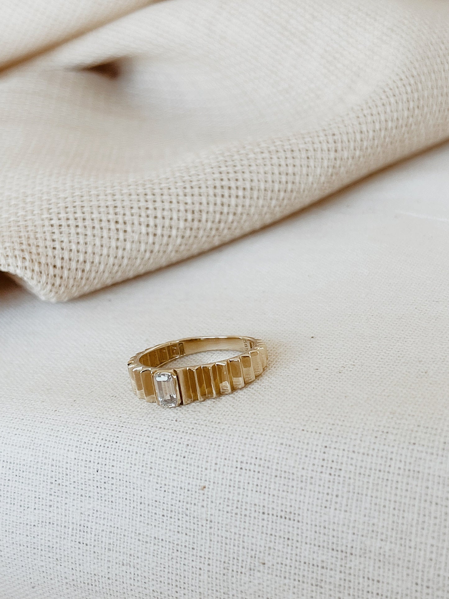 14K Vintage Patterned 14K Solid Gold Ring