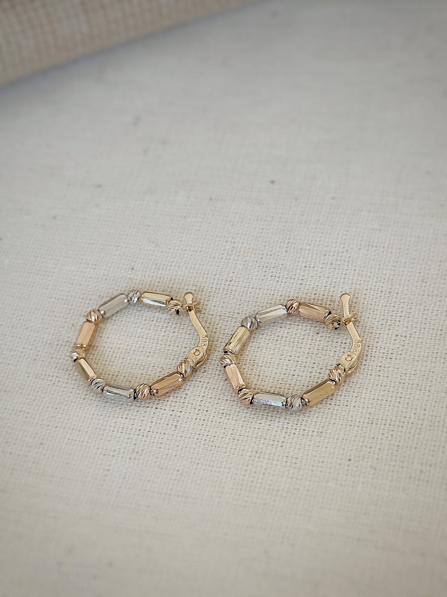 14K Solid Gold Dainty Hoop Earrings, Solid Gold Hoops