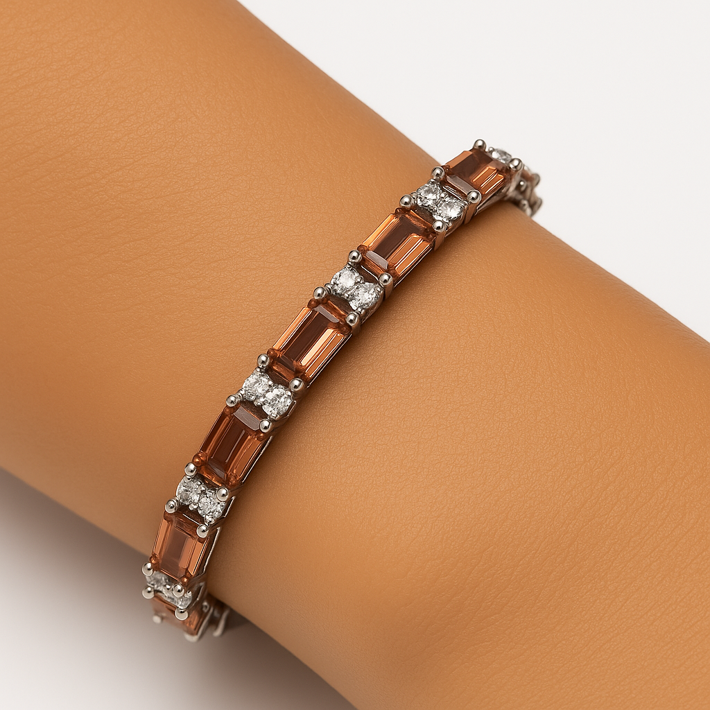 925 Sterling Silver Zultanite Tennis Bracelet • Natural Color-Change Gemstone