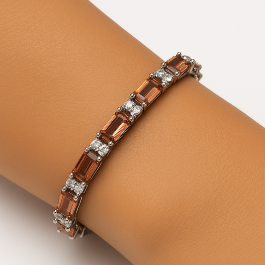 925 Sterling Silver Zultanite Tennis Bracelet • Natural Color-Change Gemstone