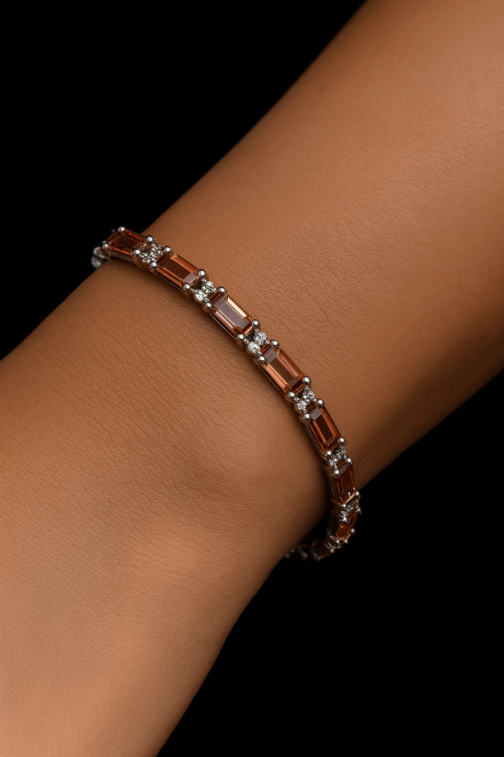 925 Sterling Silver Zultanite Tennis Bracelet • Natural Color-Change Gemstone