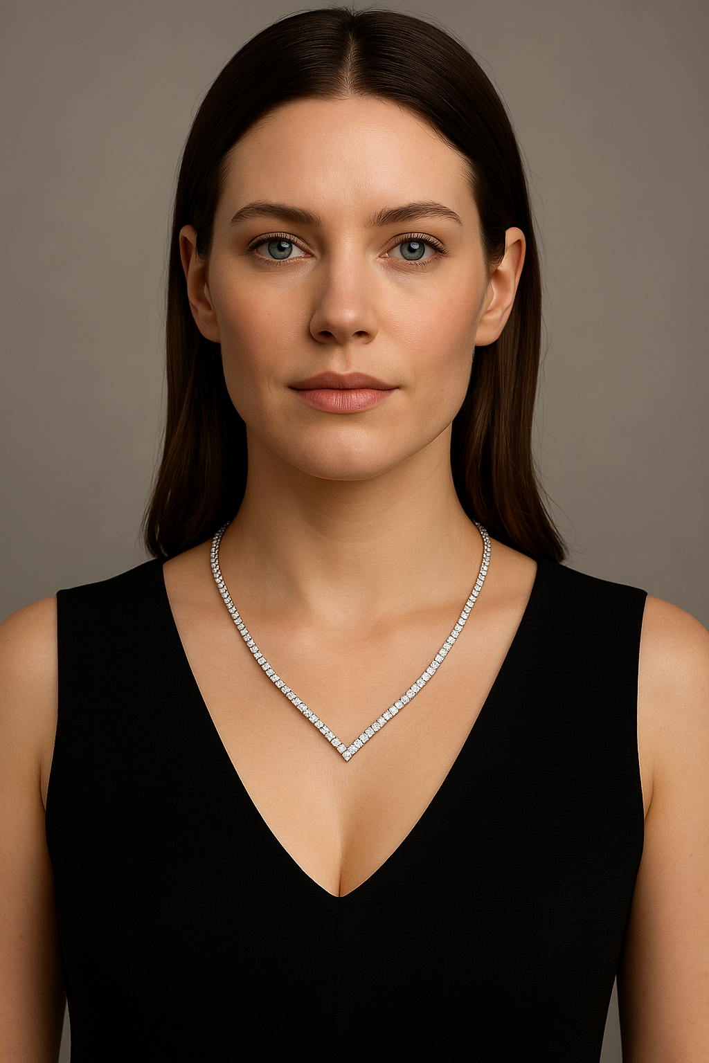 Tennis Necklace 925 Sterling Silver