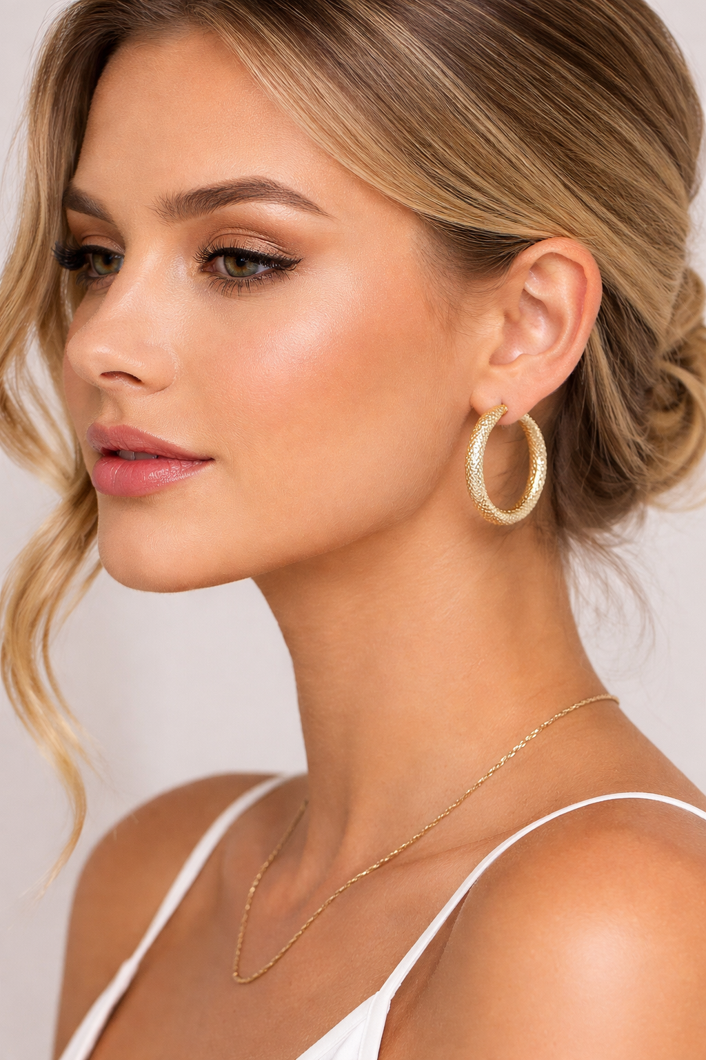 14k Solid Gold Hoop Earrings