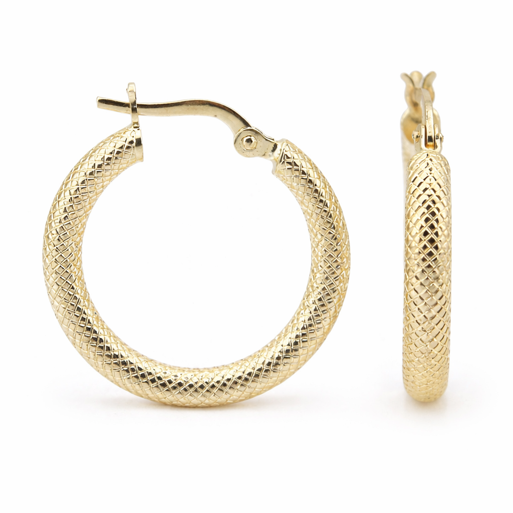 14k Solid Gold Hoop Earrings