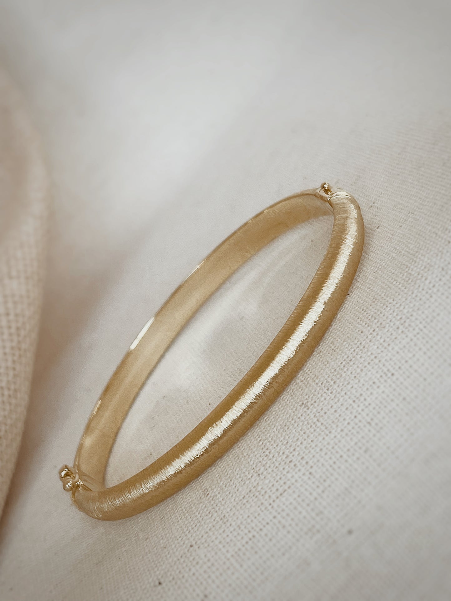 14K Solid Gold High Polish Hinge Bangle Bracelet