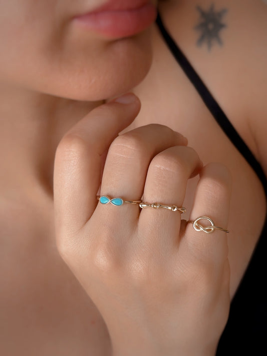 14K Stacking Set Ring