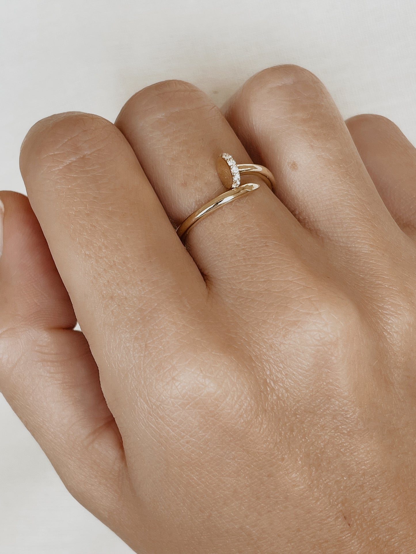 14k Solid Gold cuff Ring