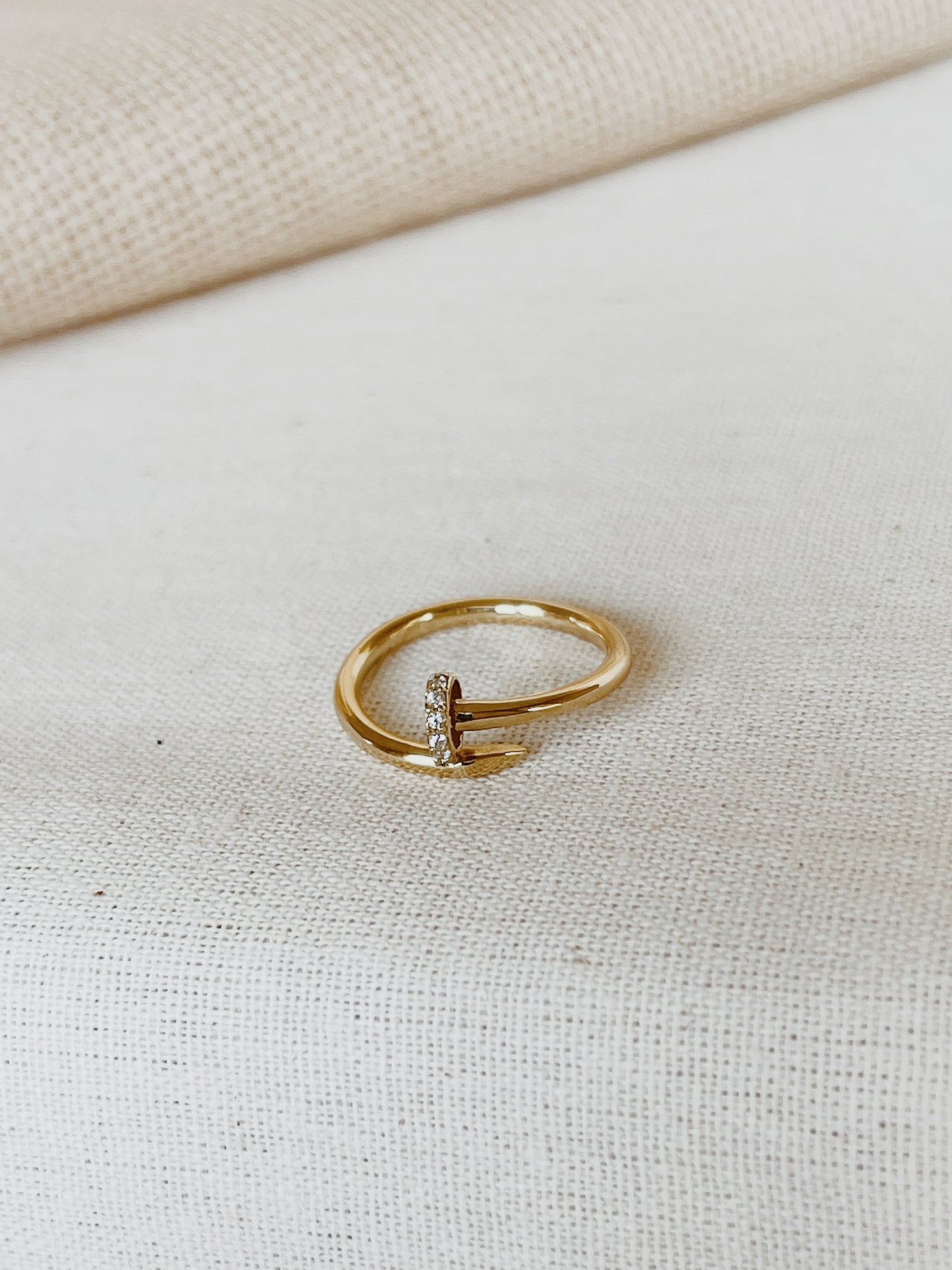 14k Solid Gold cuff Ring, Open Ring