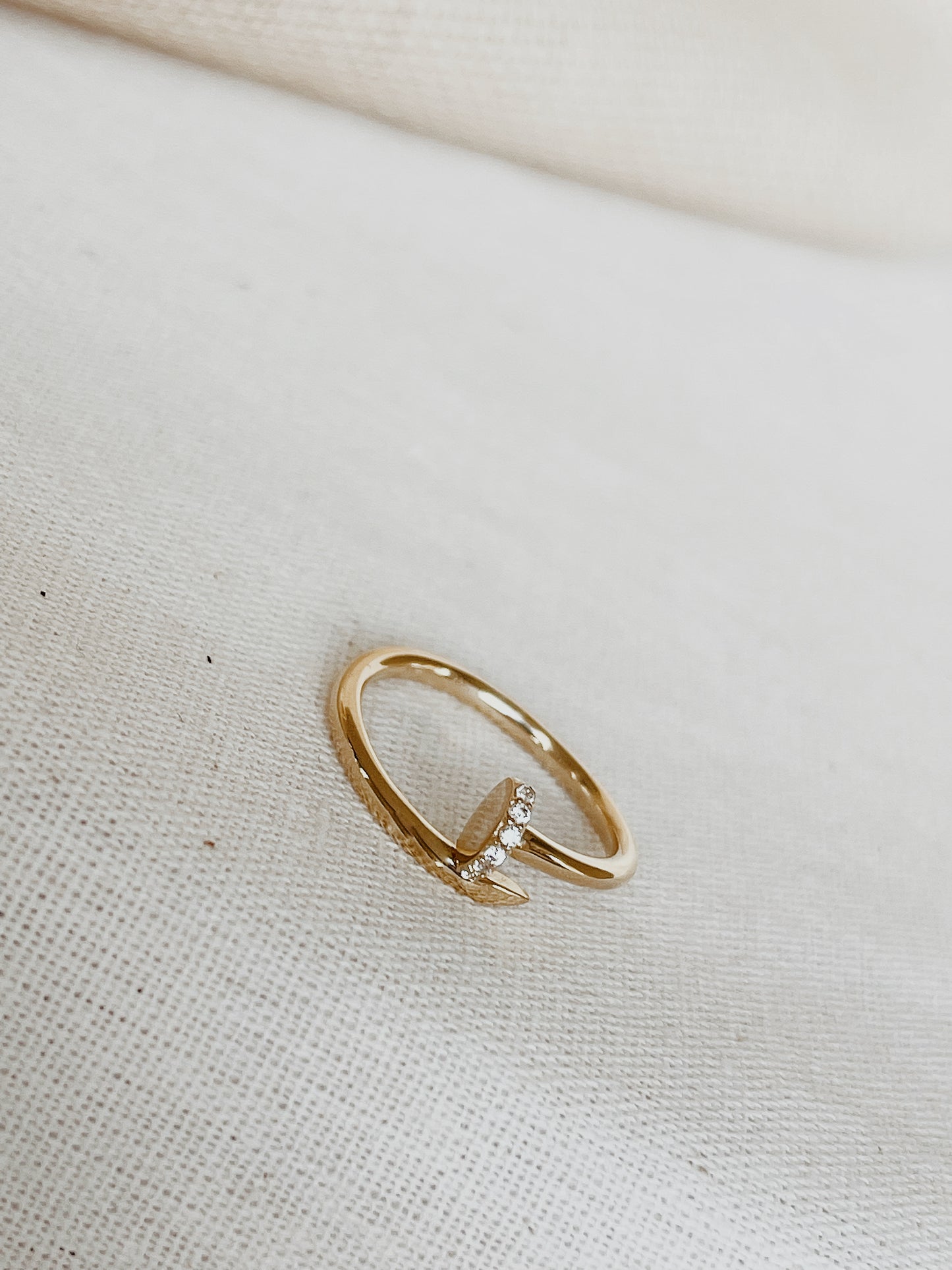 14k Solid Gold cuff Ring, Open Ring