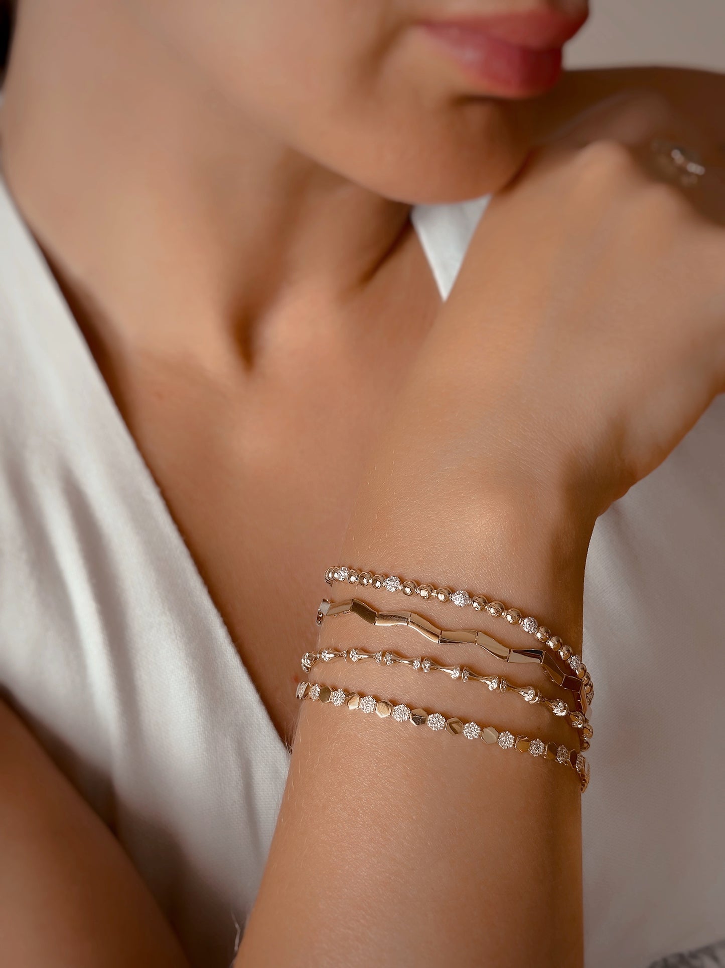 14K Solid Gold Bead Chain Bracelet