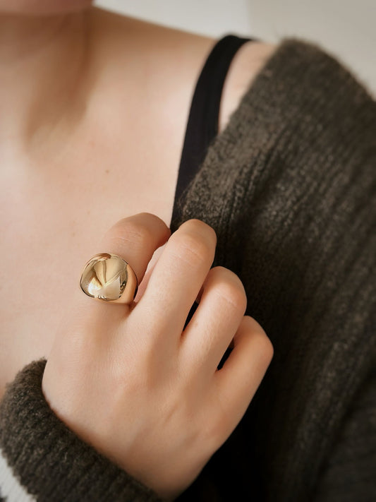 Solid Gold Dome Ring