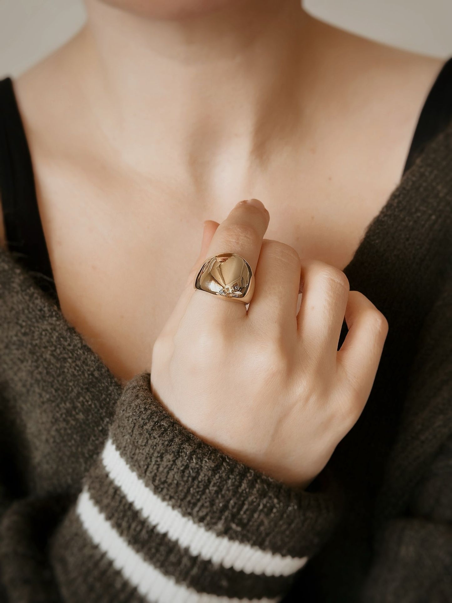 Solid Gold Dome Ring