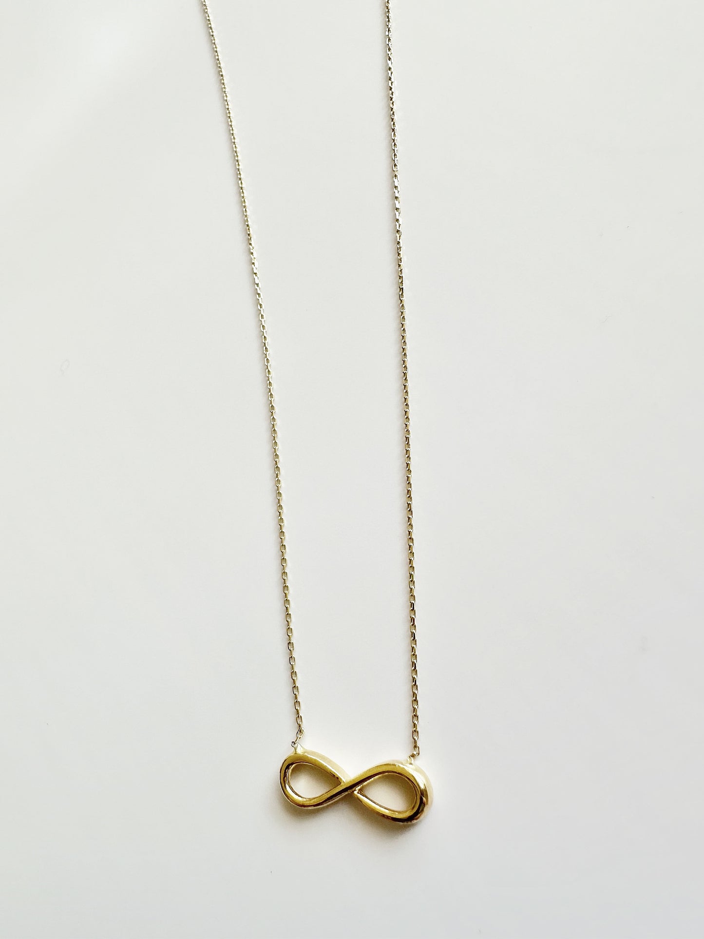 Infınity Necklace,14K Real Gold Infinity Necklace