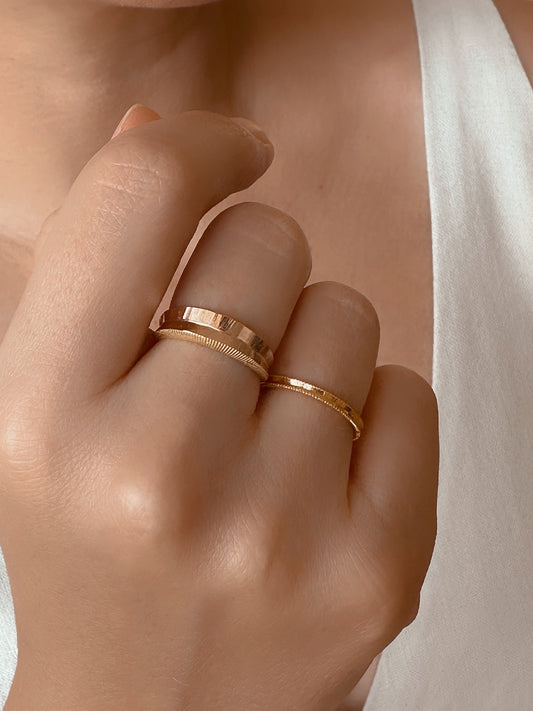 Plain And Symmetrical Set Ring