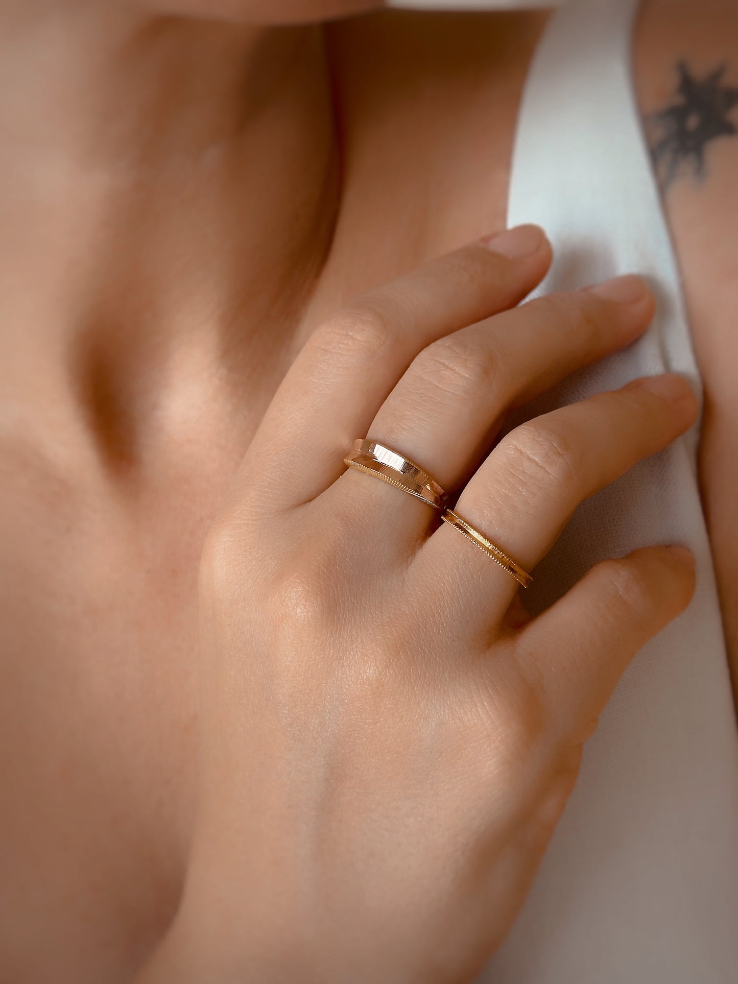 Plain And Symmetrical Set Ring