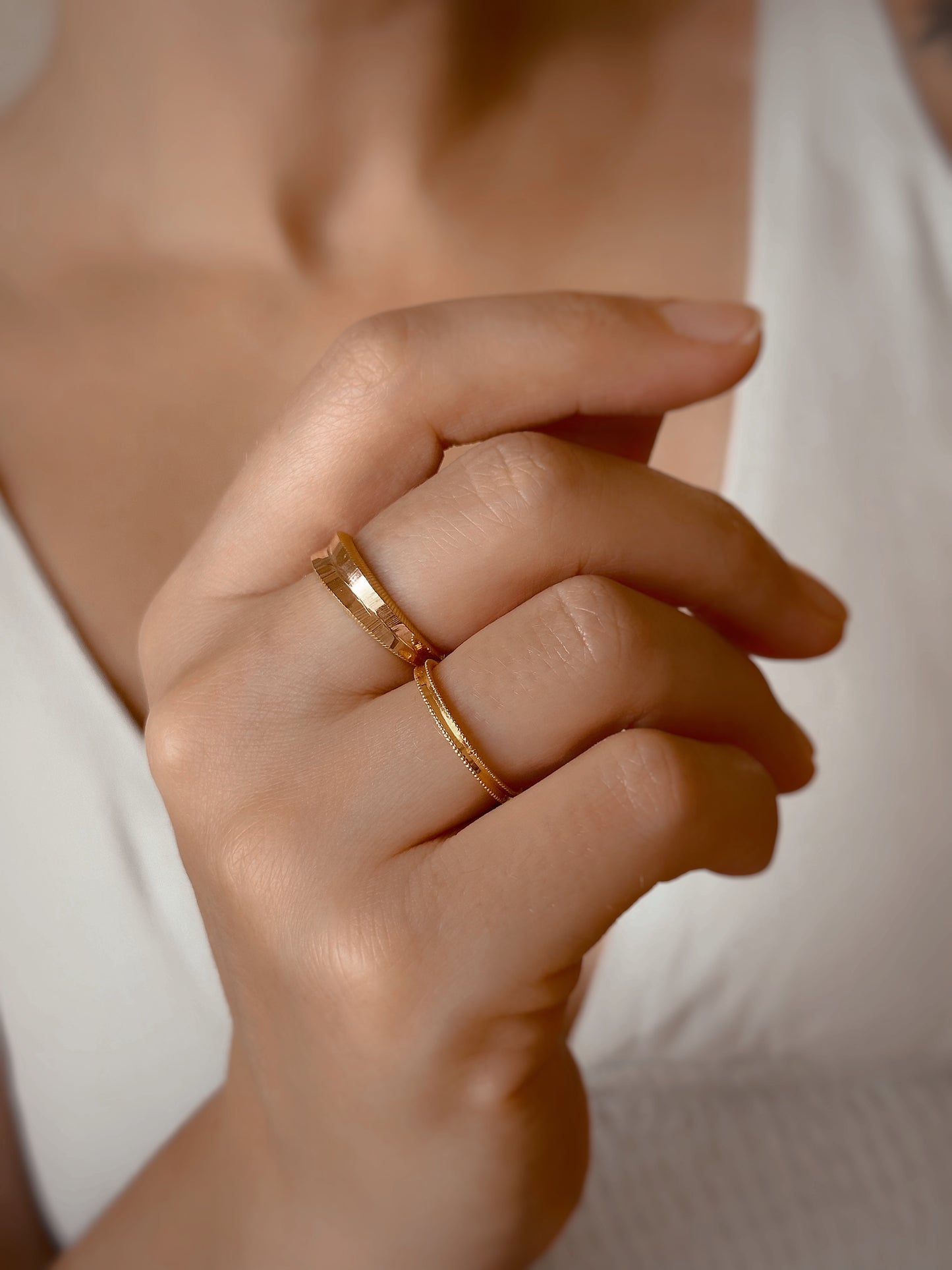 Plain And Symmetrical Set Ring