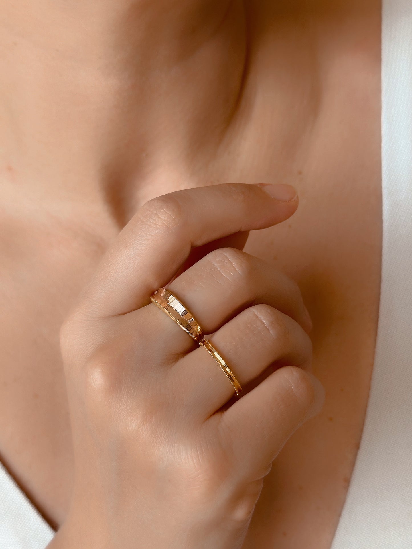 Plain And Symmetrical Set Ring