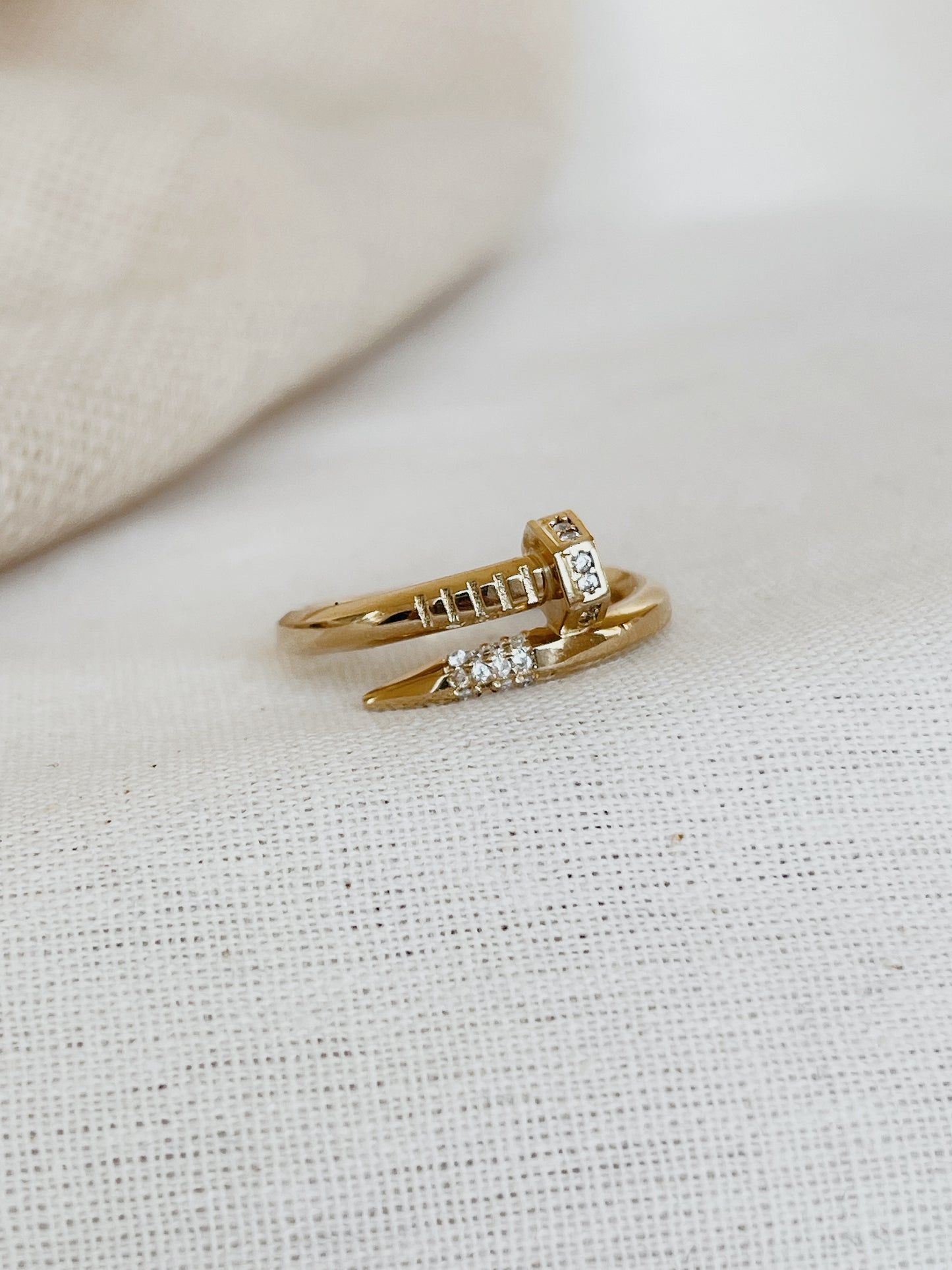 14k Solid Gold Open Ring, Wrap cuff Ring