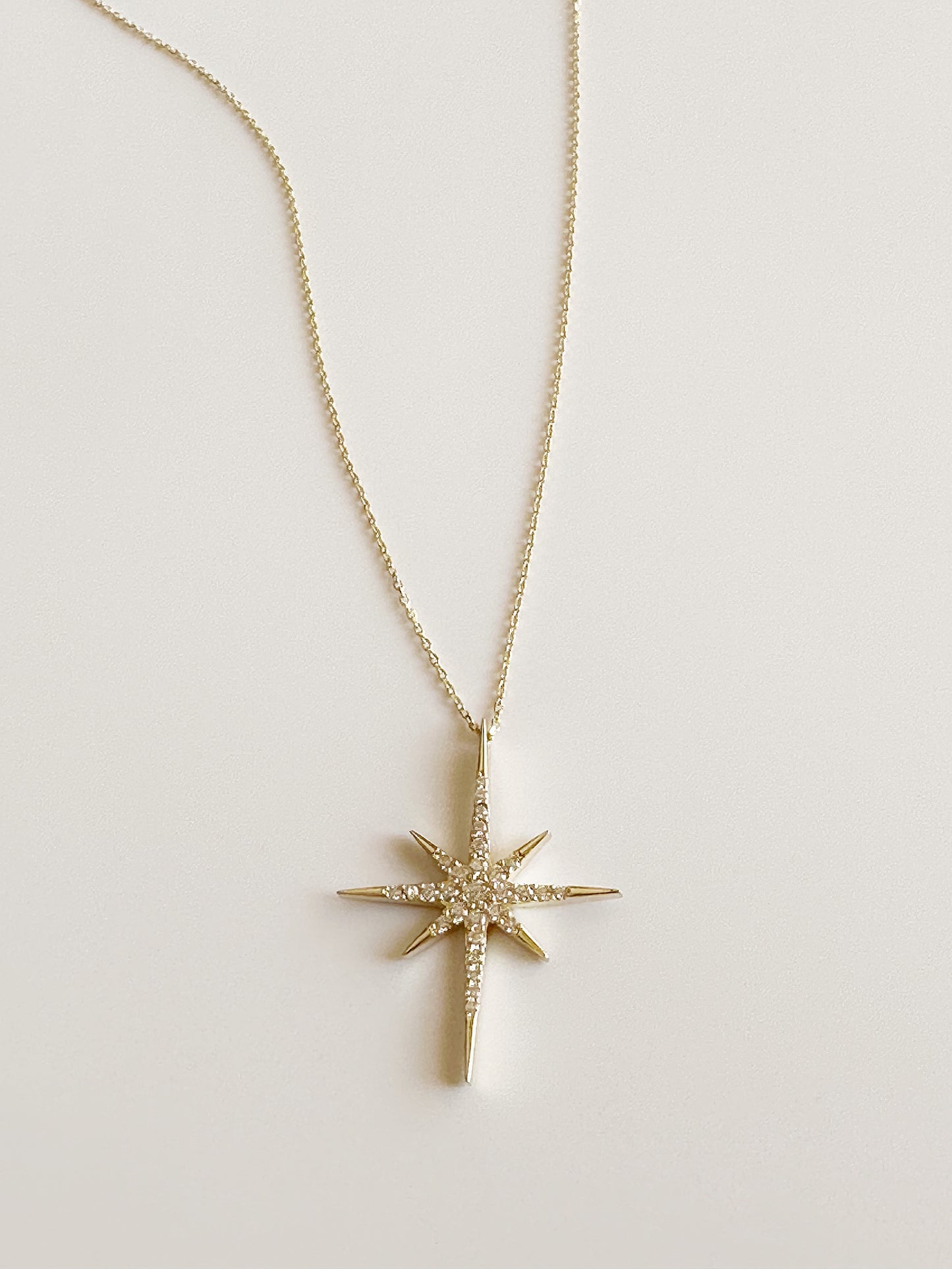 14K Celestial North Star Necklace