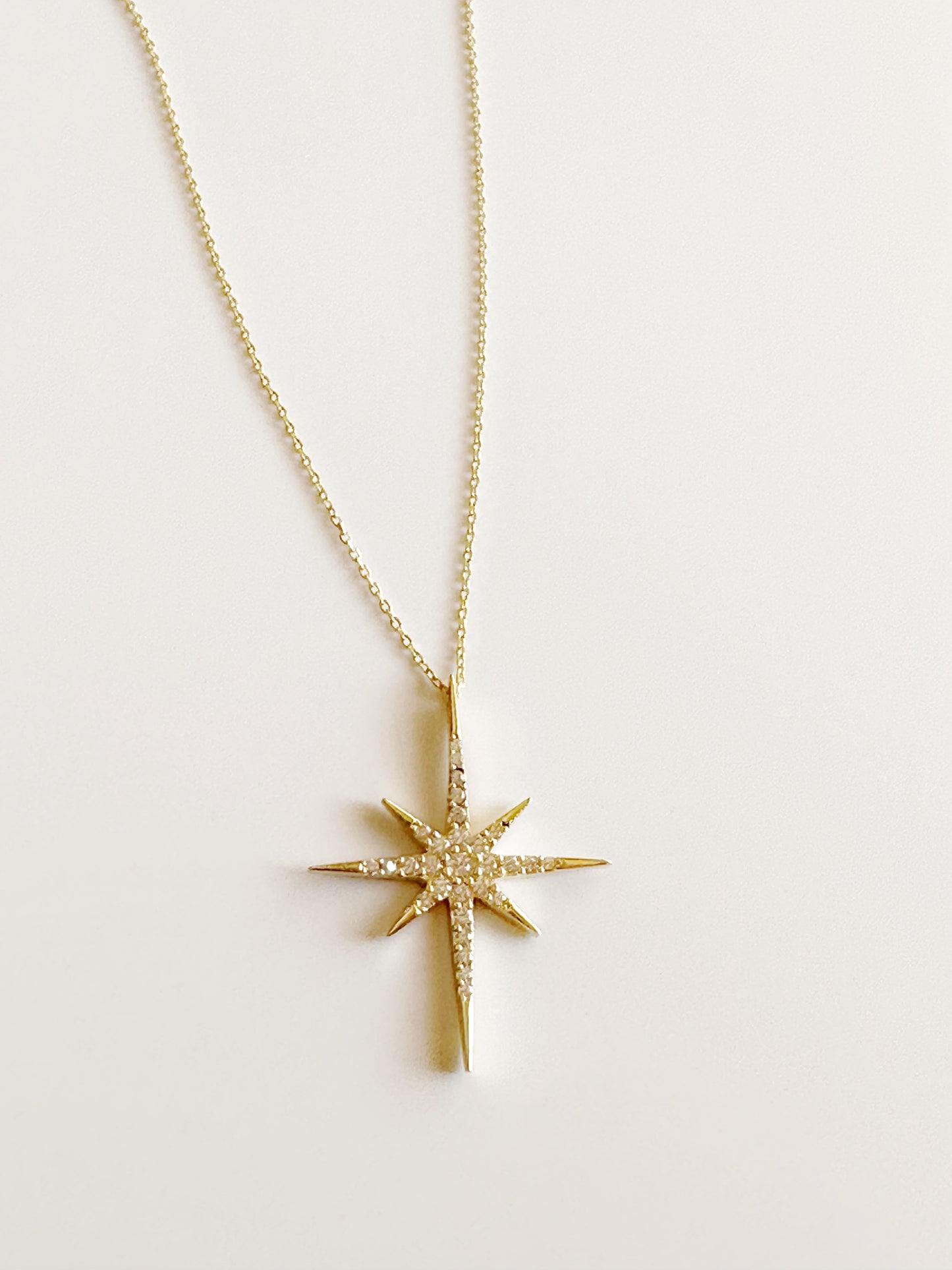 14K Celestial North Star Necklace