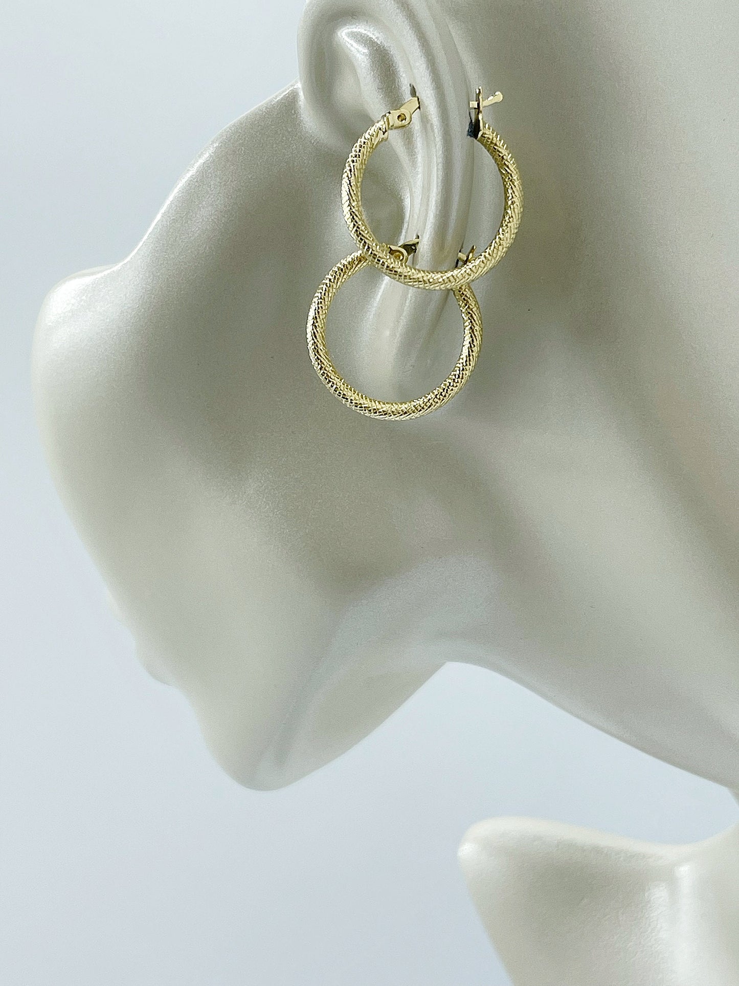 14k Solid Gold Hoop Earrings ,Minimalist Earring