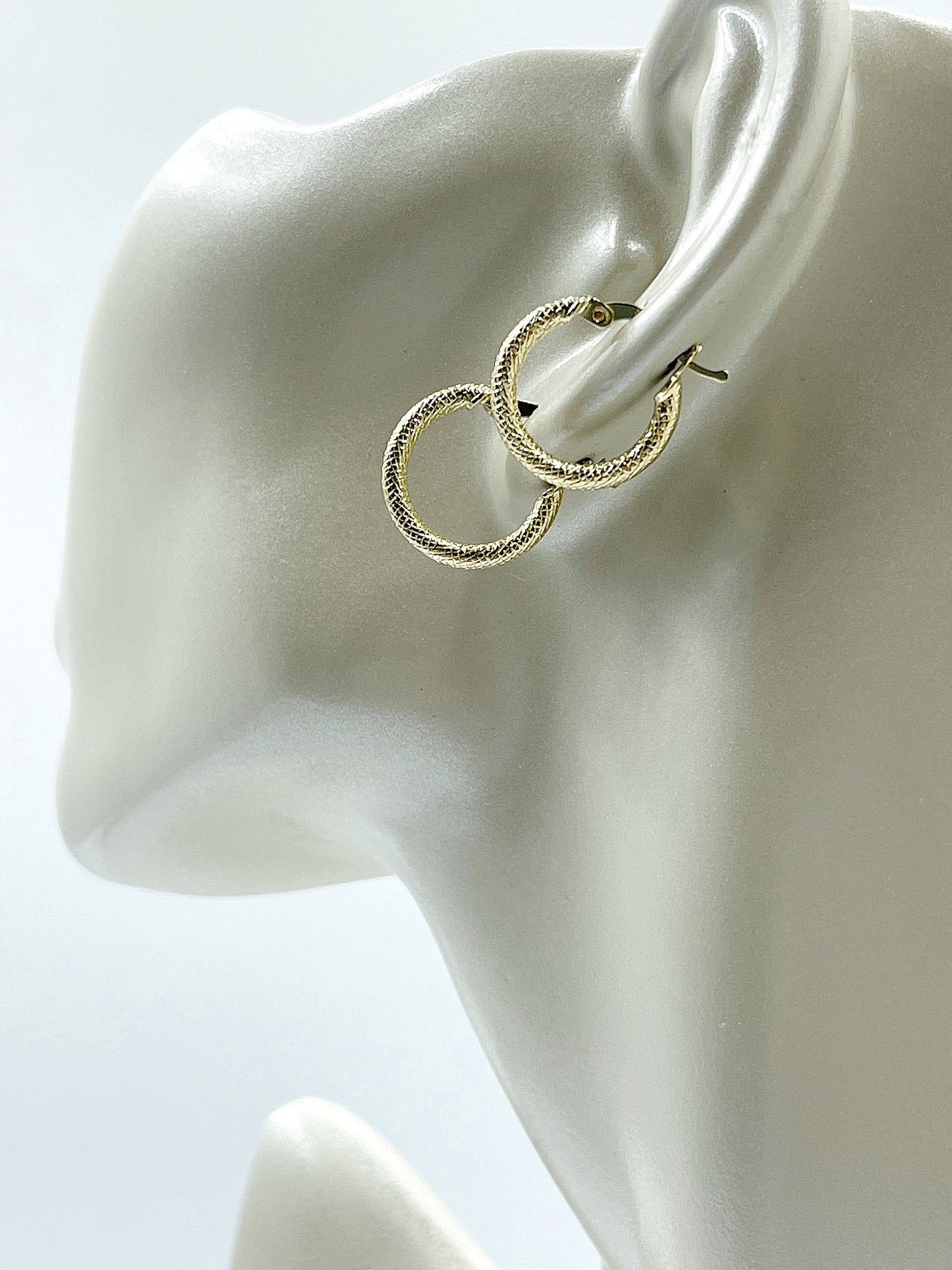 14k Solid Gold Hoop Earrings ,Minimalist Earring