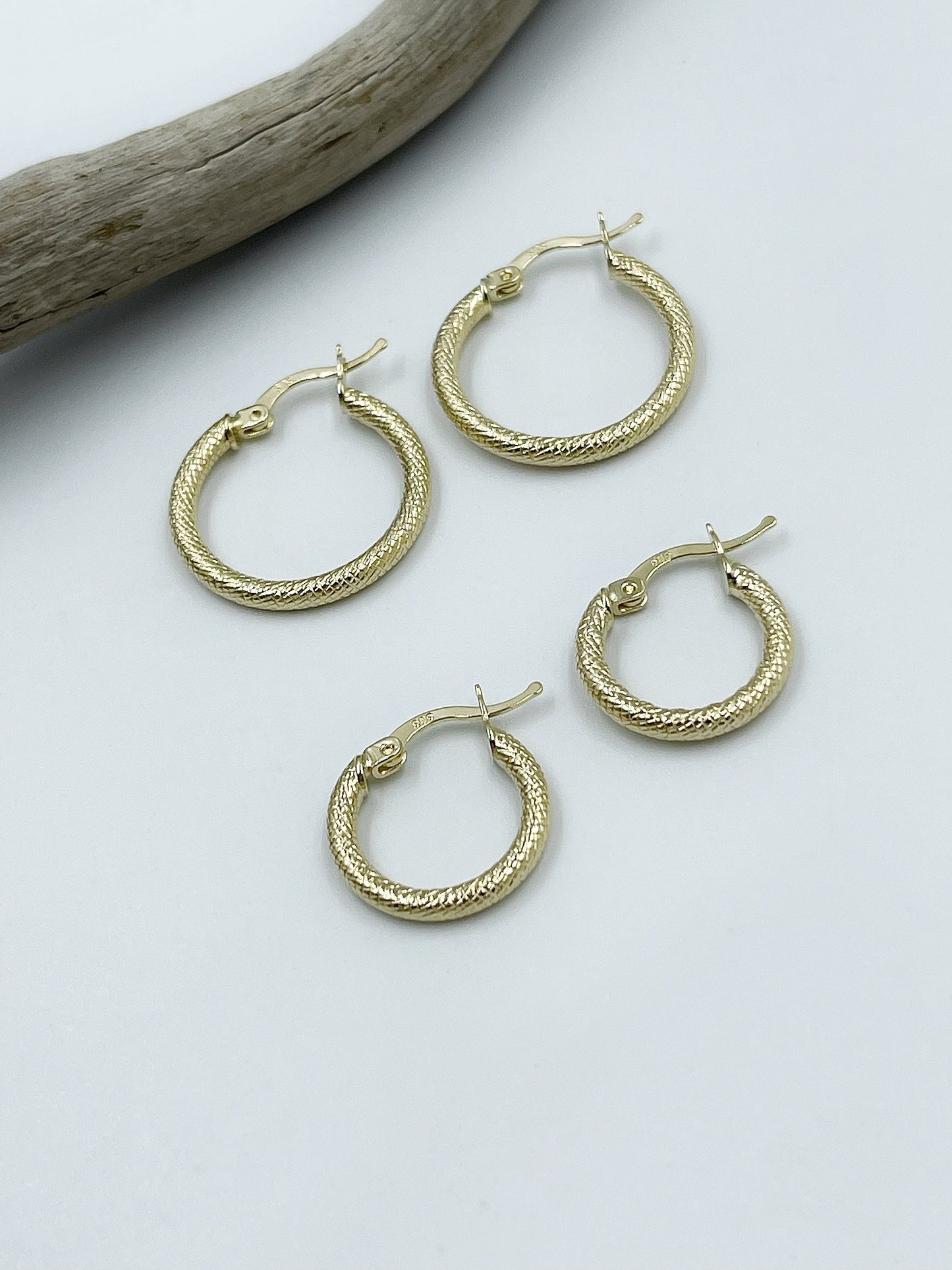 14k Solid Gold Hoop Earrings ,Minimalist Earring