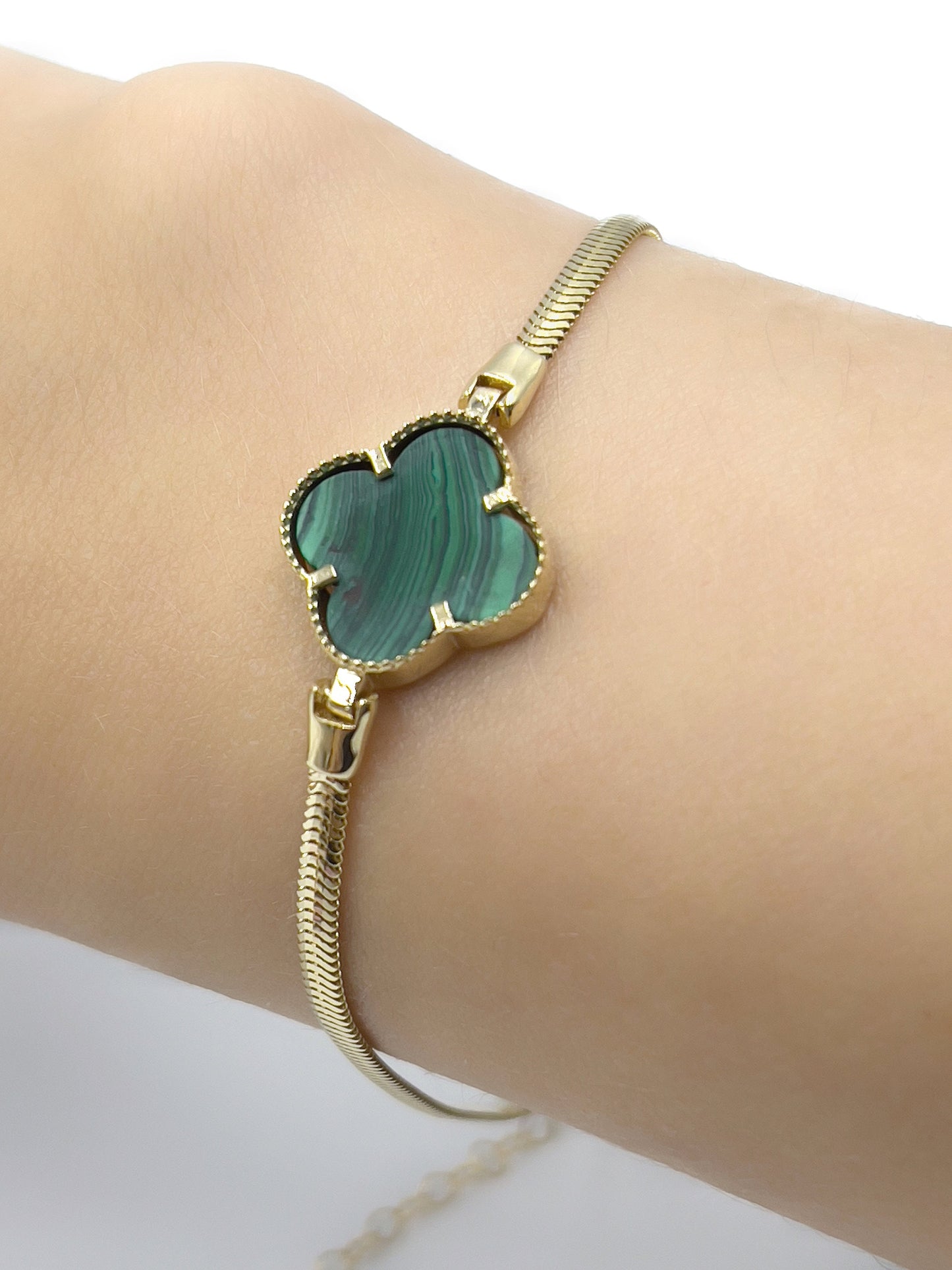 Real Solid Gold Leaf Bracelet