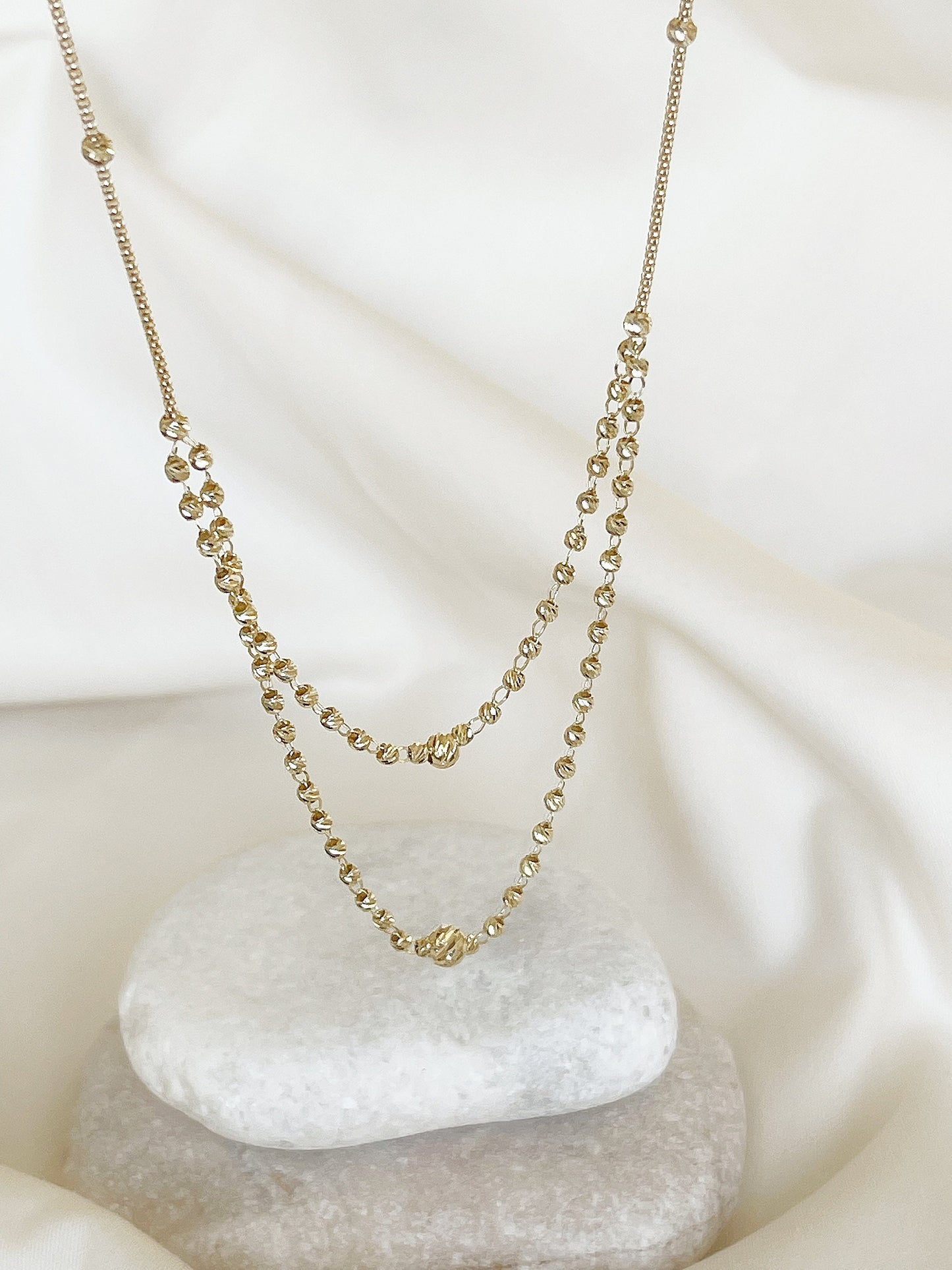 8K Solid Gold Ball Beads Chain