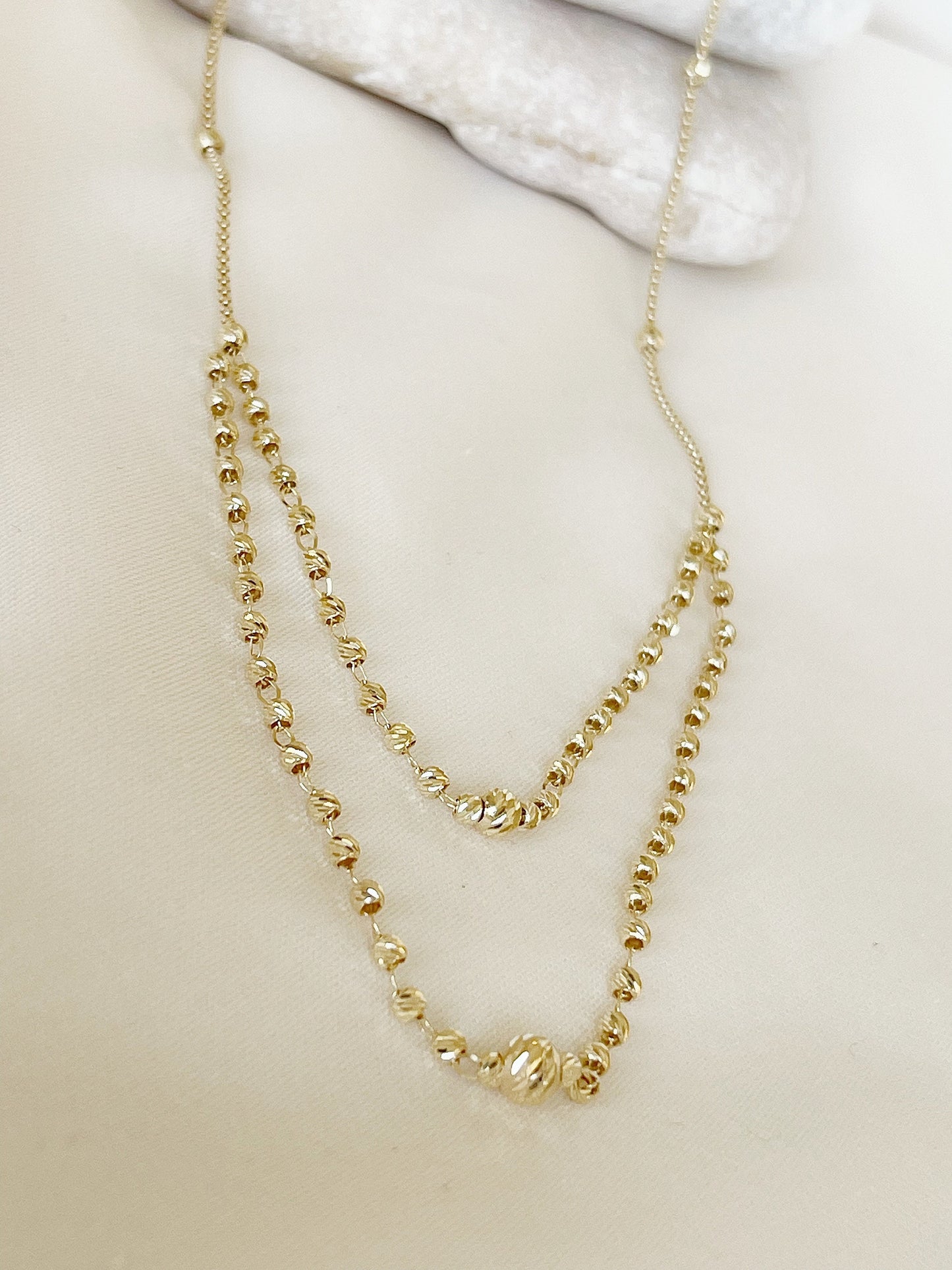 8K Solid Gold Ball Beads Chain