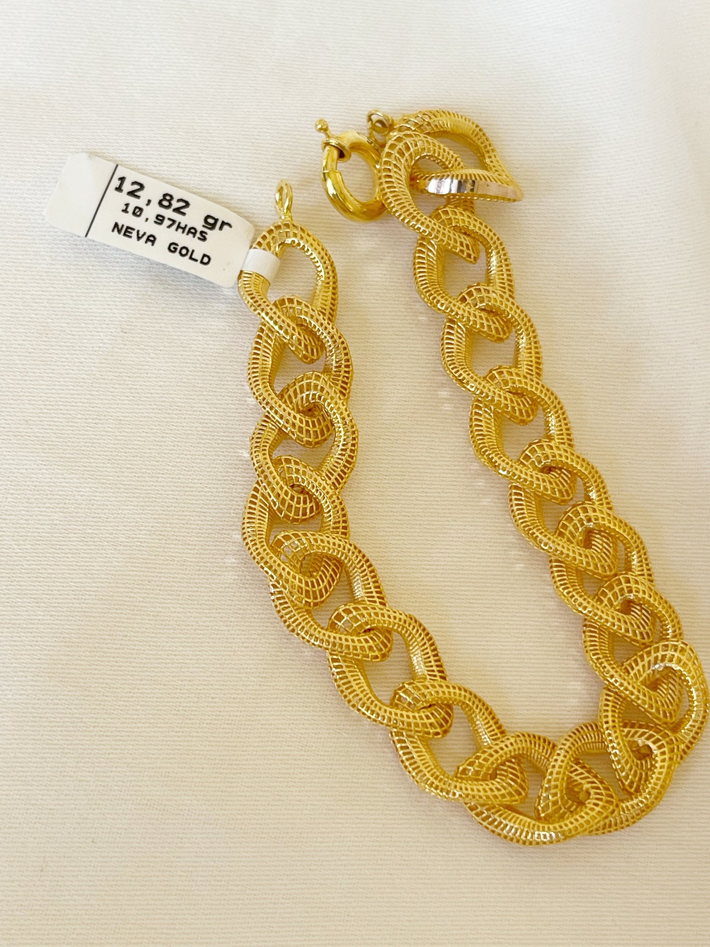 Vintage 14k gold thick bracelet snake