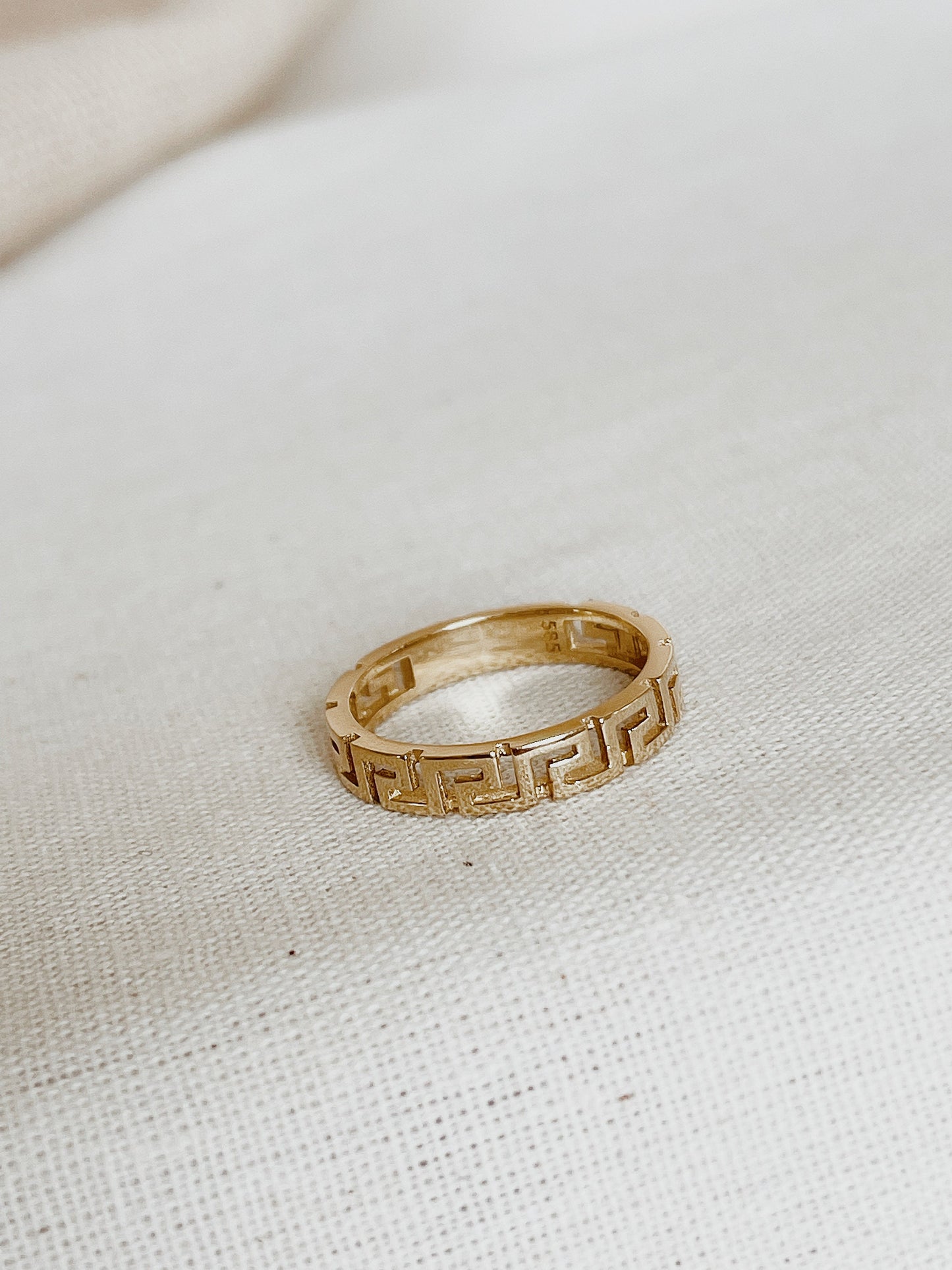 Labyrinth Ring, 14k Solid Gold Ring