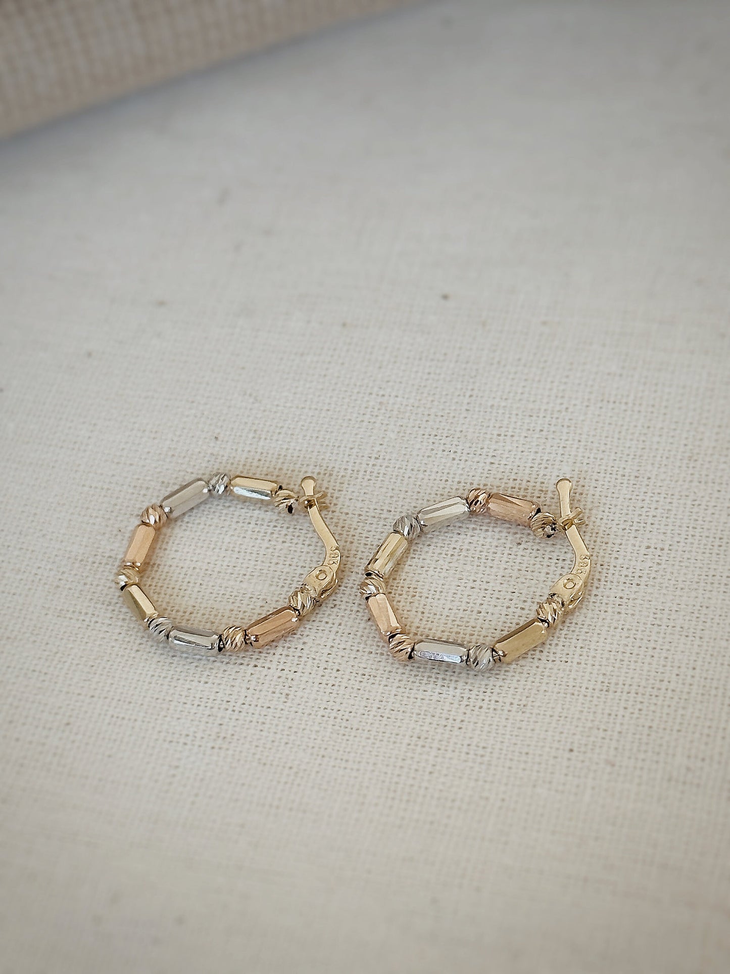 14K Solid Gold Dainty Hoop Earrings, Solid Gold Hoops