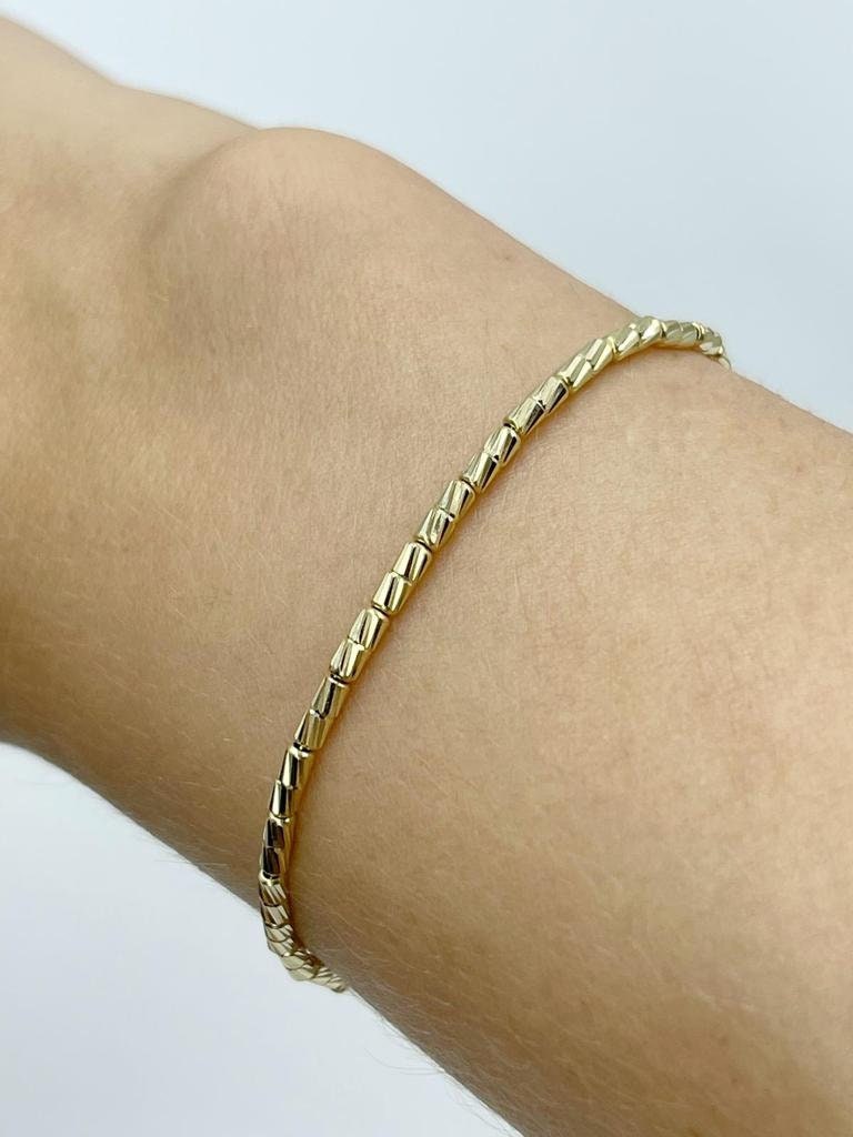 14K Solid Gold Yellow Color Chain Necklace Or Bracelet